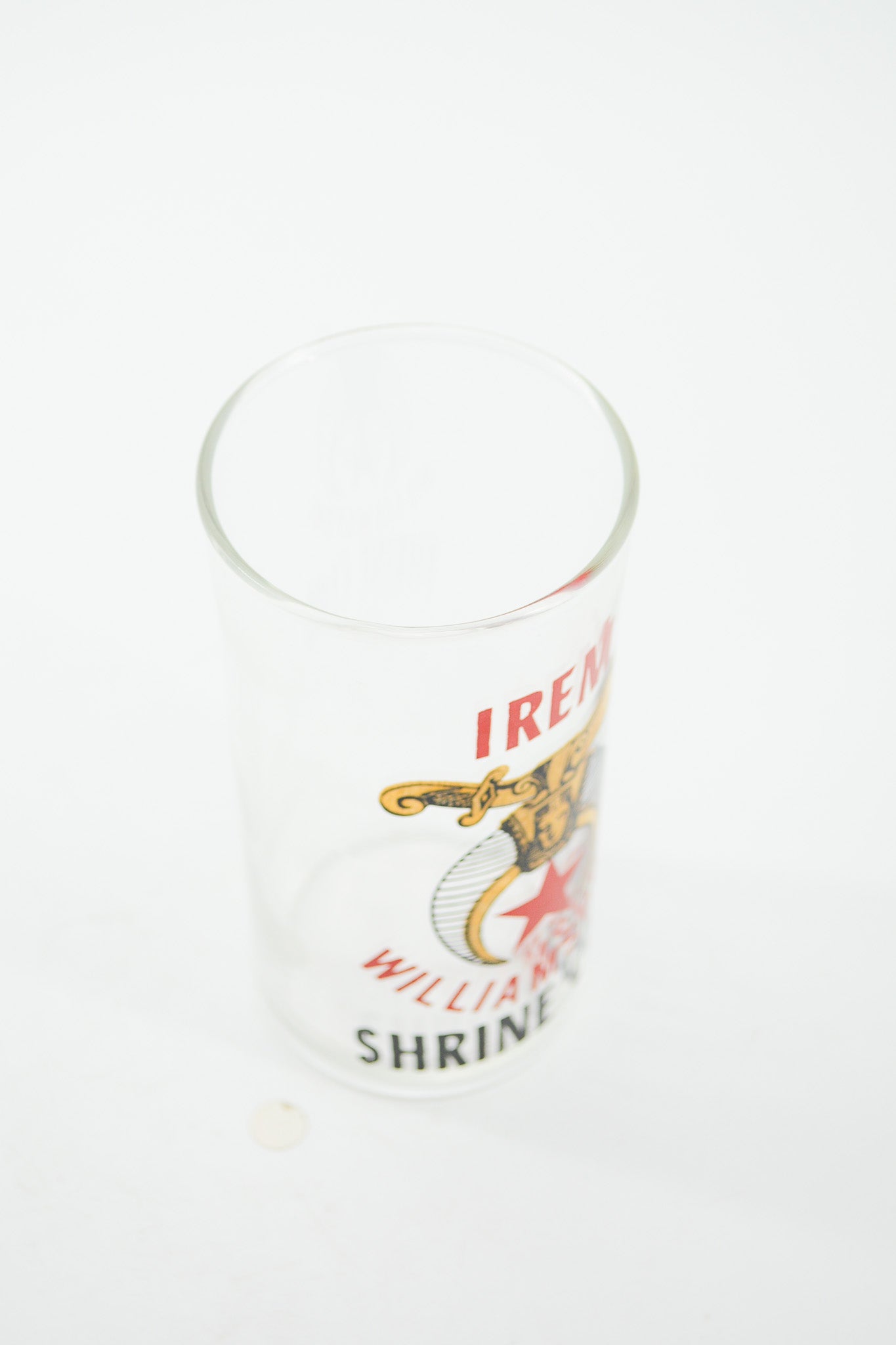 Shriner Glass Red & Gold / シュライナー　グラス　赤、金プリント