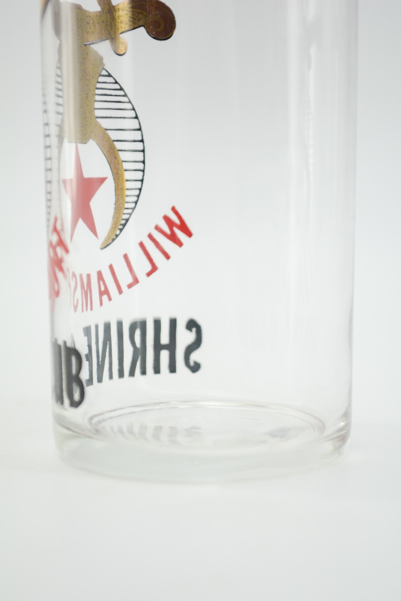 Shriner Glass Red & Gold / シュライナー　グラス　赤、金プリント