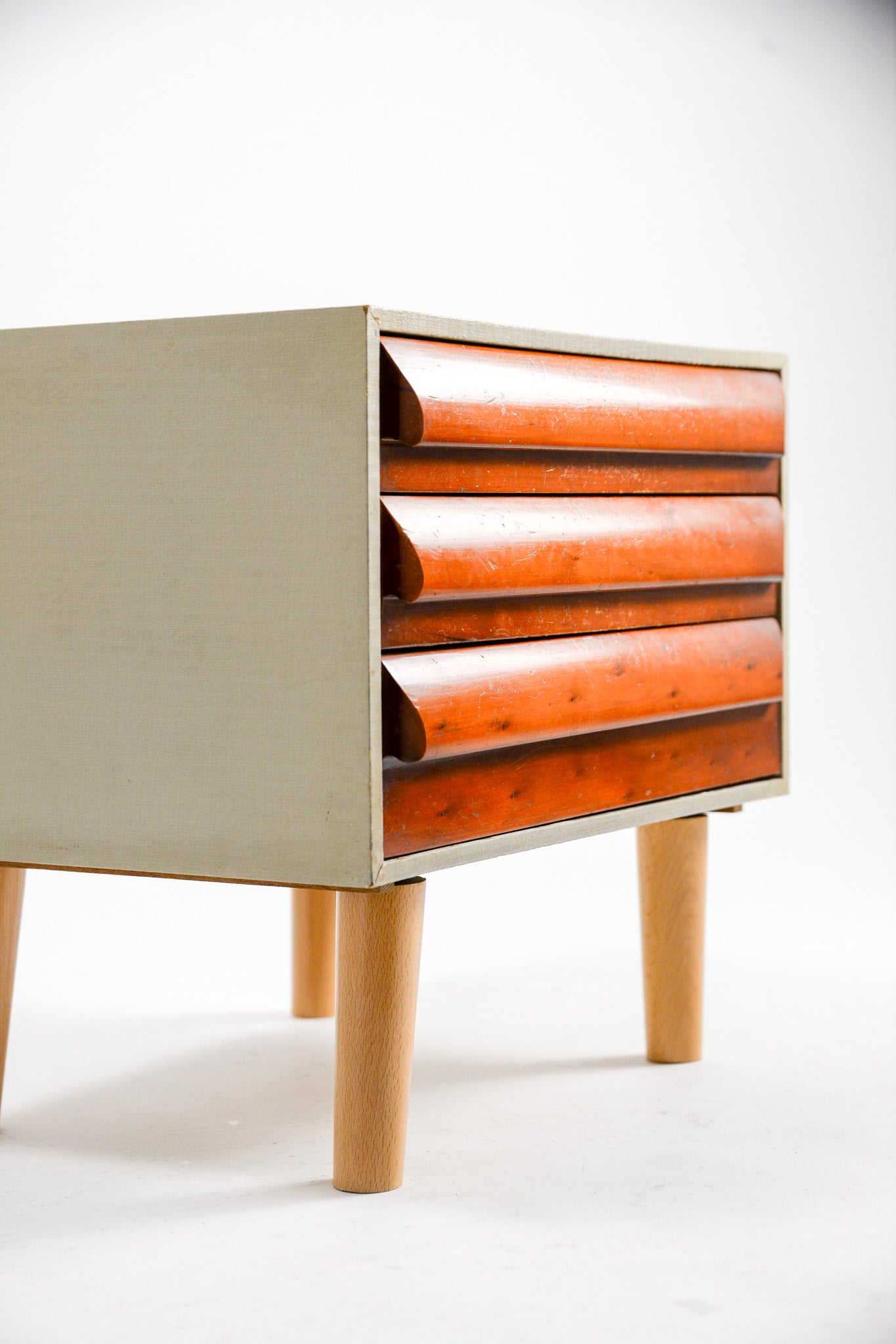 Wooden 3-Drawer Mini Cabinet / 木脚 3段ミニキャビネット