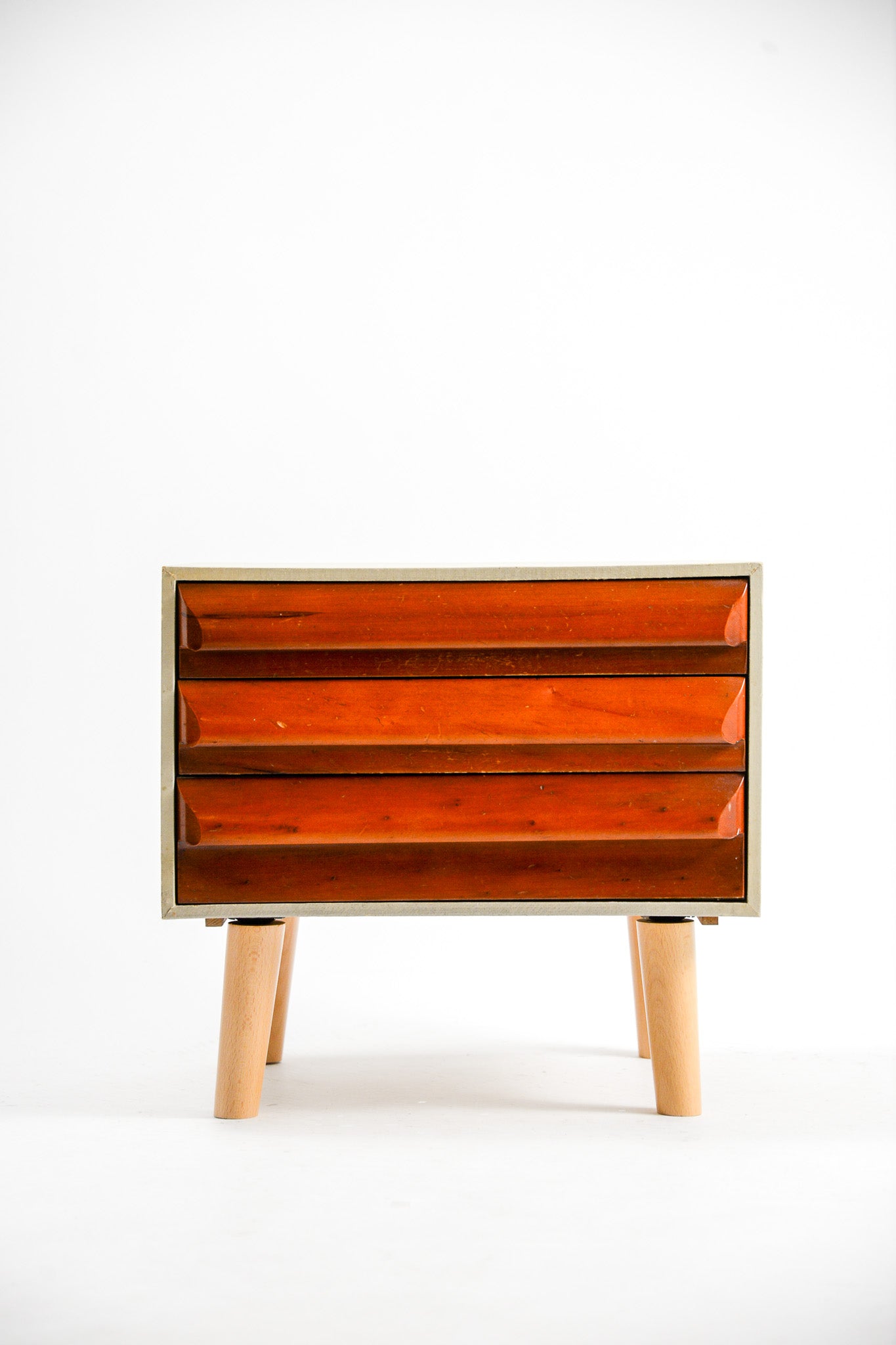 Wooden 3-Drawer Mini Cabinet / 木脚 3段ミニキャビネット