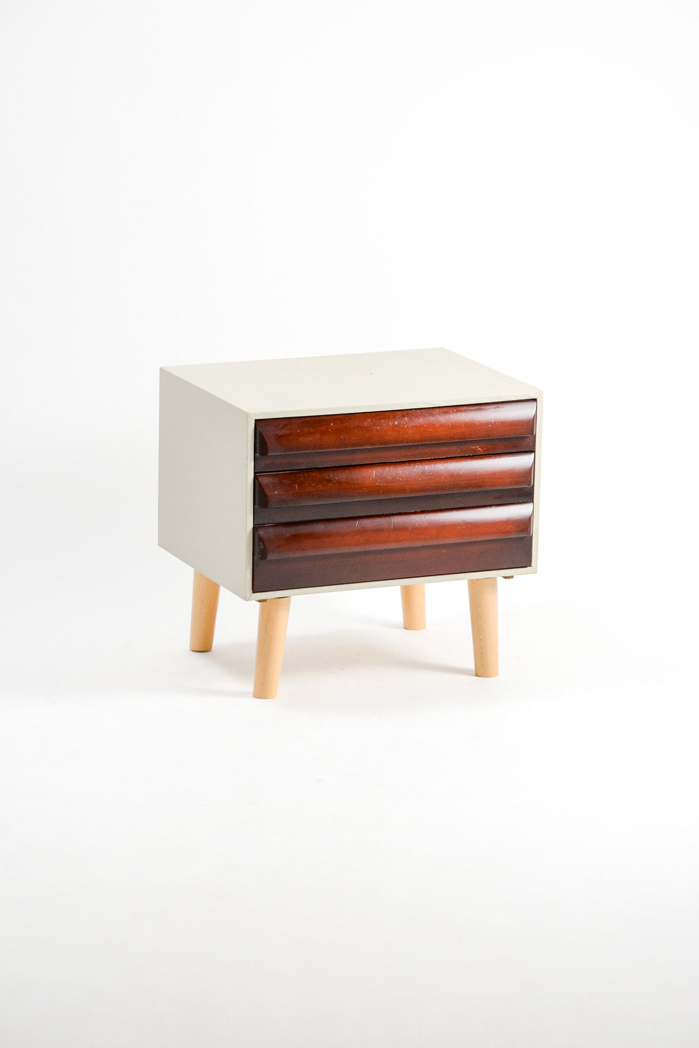 Wooden 3-Drawer Mini Cabinet / 木脚 3段ミニキャビネット