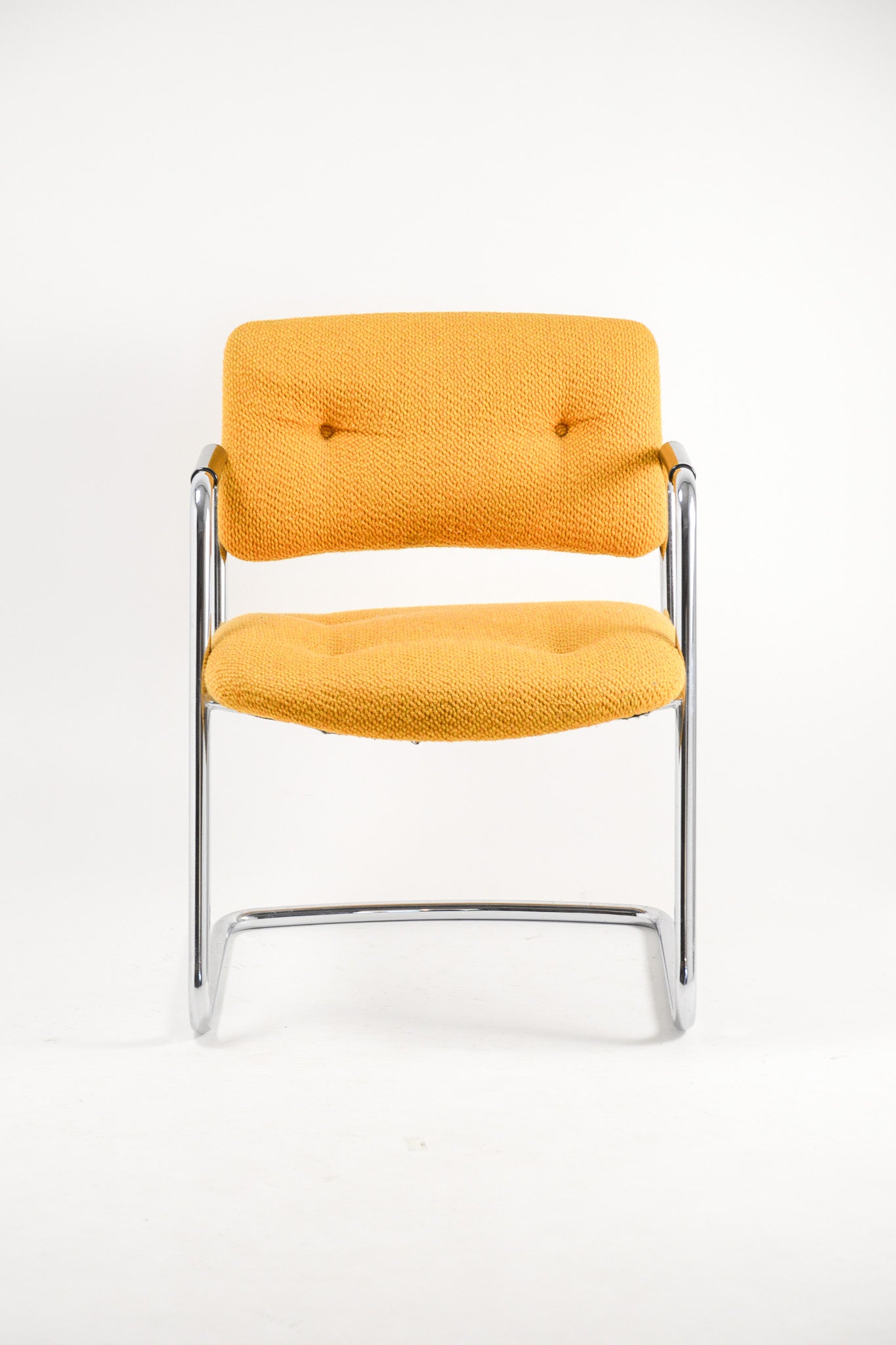 Yellow Fabric Armchair / イエローファブリックアームチェア