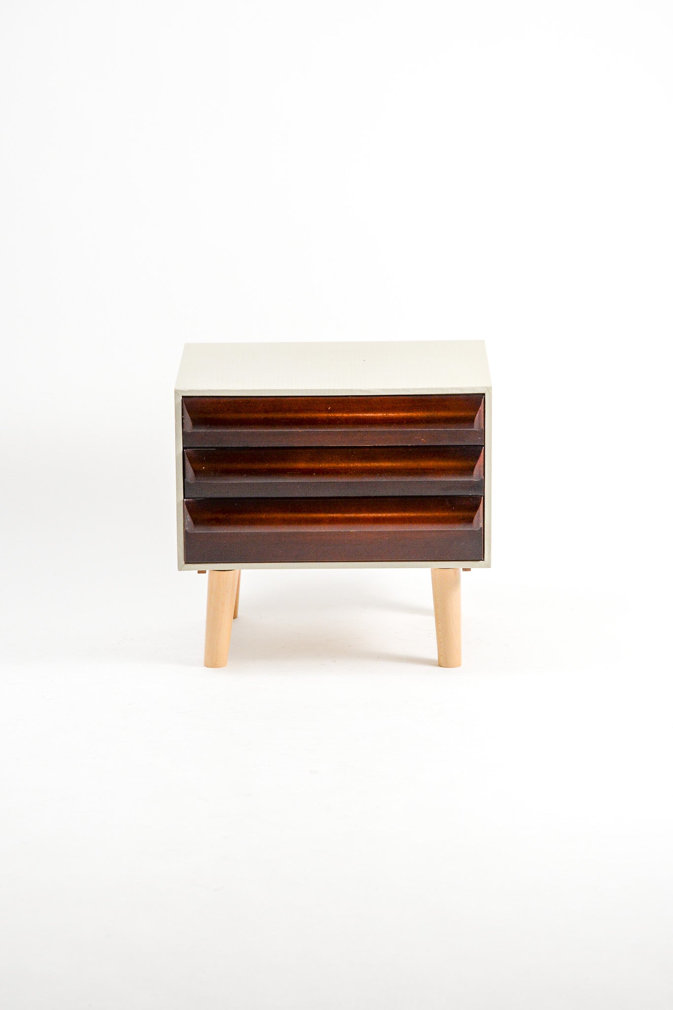 Wooden 3-Drawer Mini Cabinet / 木脚 3段ミニキャビネット