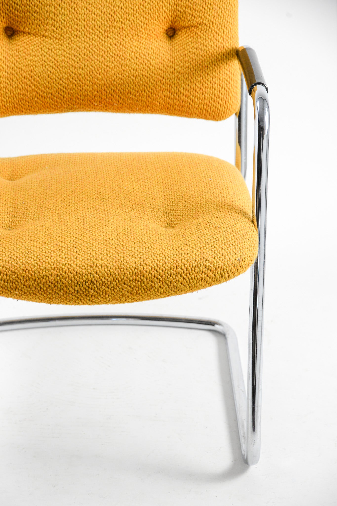 Yellow Fabric Armchair / イエローファブリックアームチェア