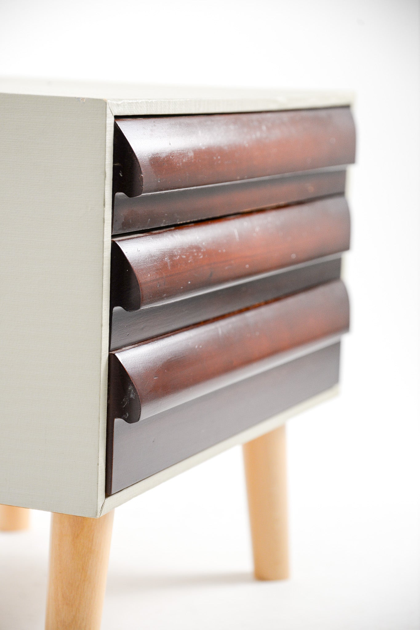 Wooden 3-Drawer Mini Cabinet / 木脚 3段ミニキャビネット