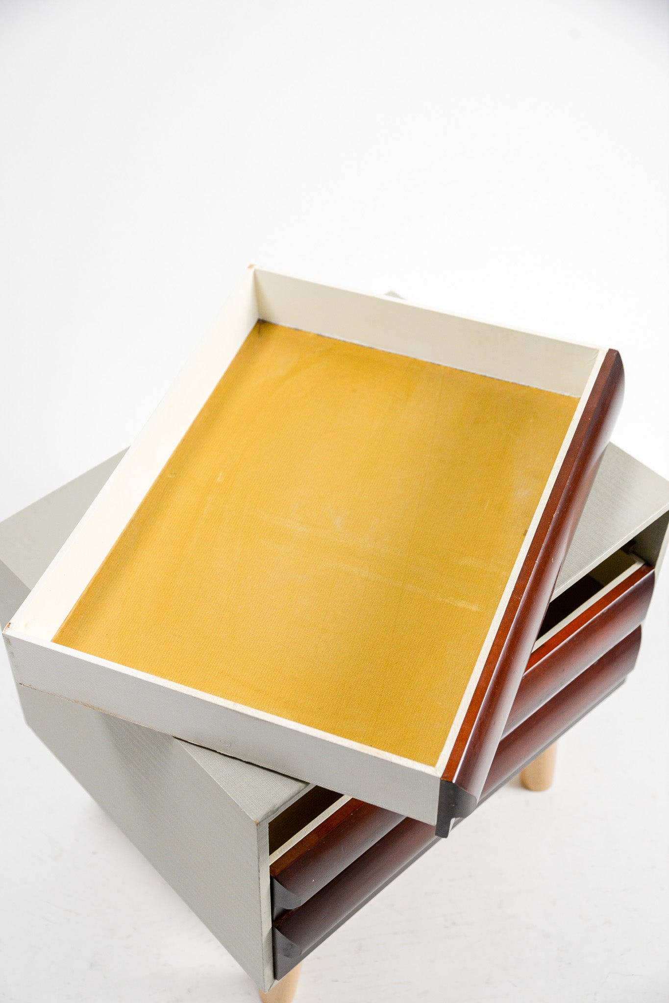 Wooden 3-Drawer Mini Cabinet / 木脚 3段ミニキャビネット