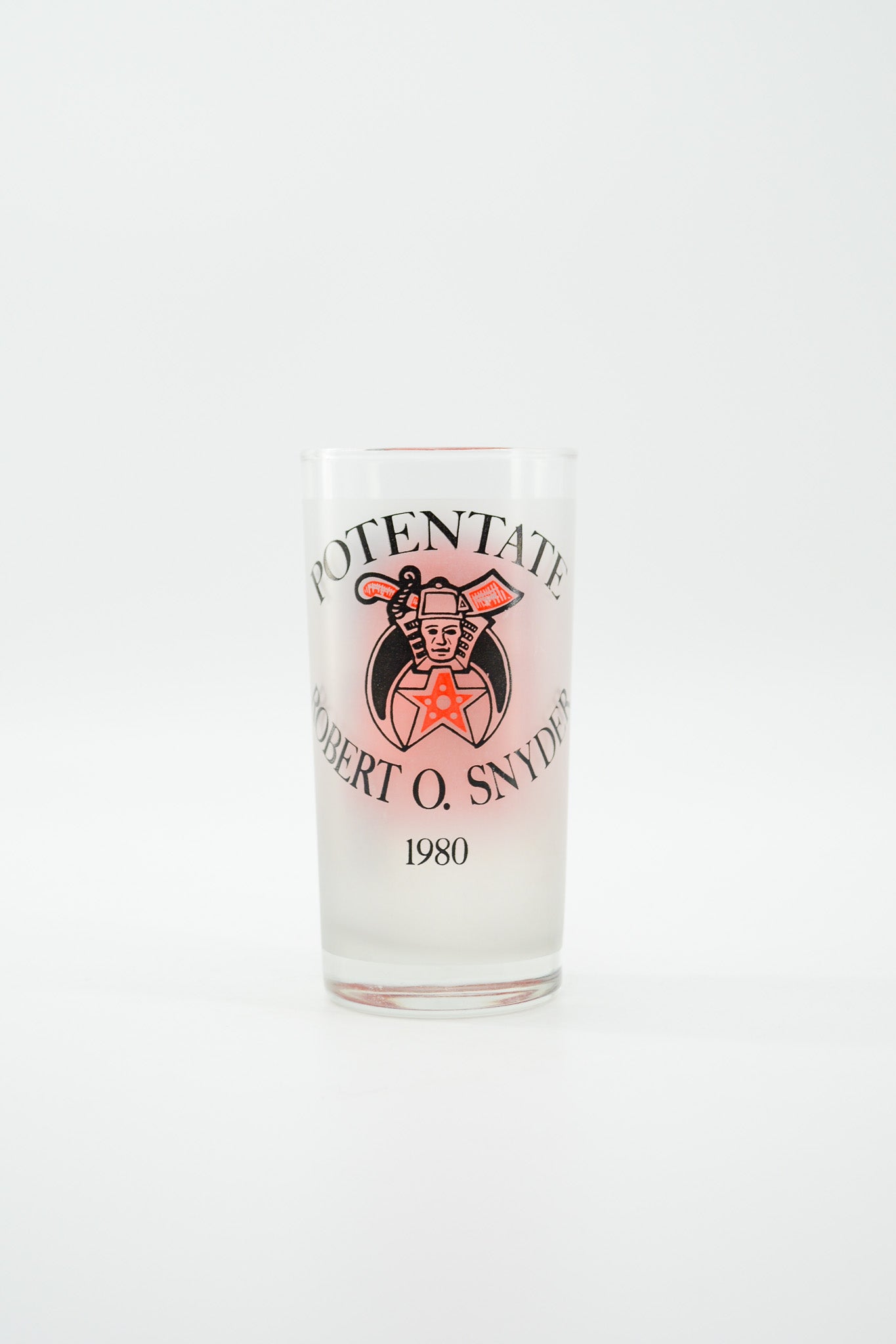 Shriners Glass with Fez Hat Print / シュライナー グラス フェズハットプリント
