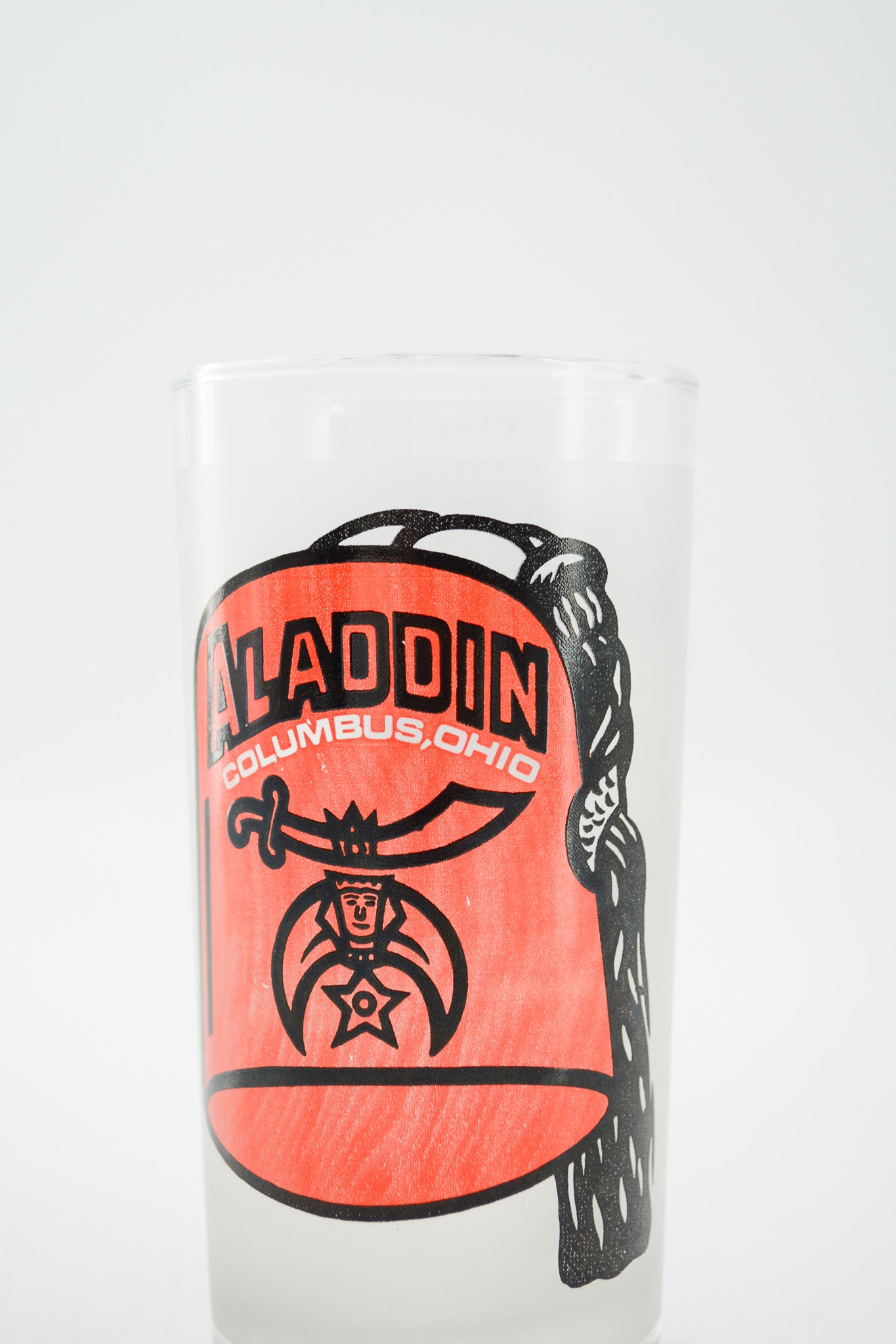 Shriners Glass with Fez Hat Print / シュライナー グラス フェズハットプリント