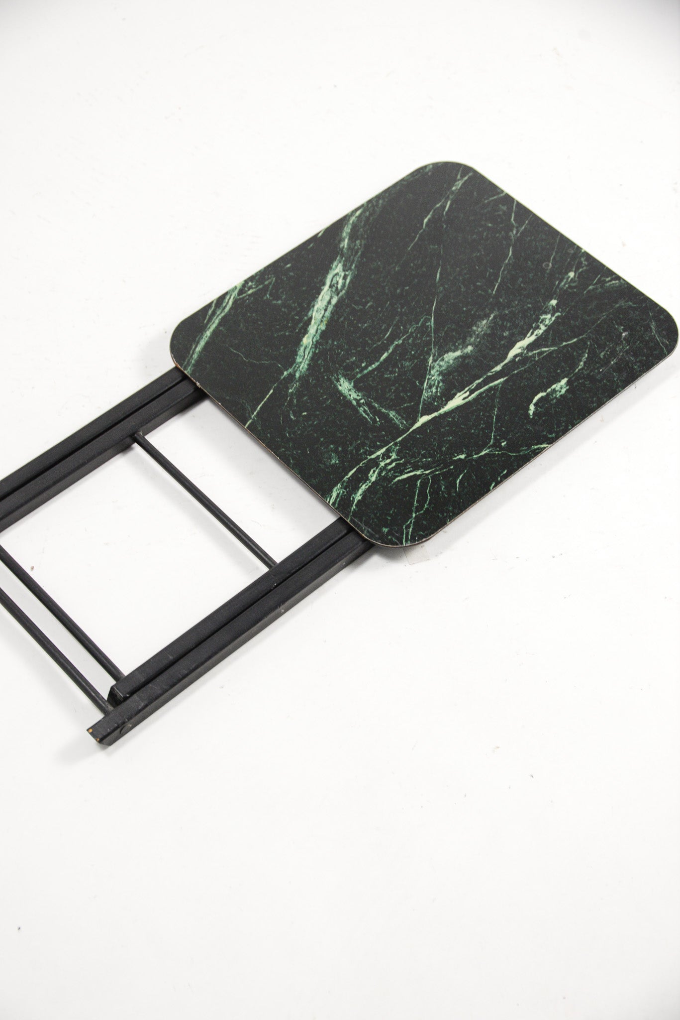 Folding Side Table Green & Black / 折りたたみ サイドテーブル (グリーン & 黒天板)