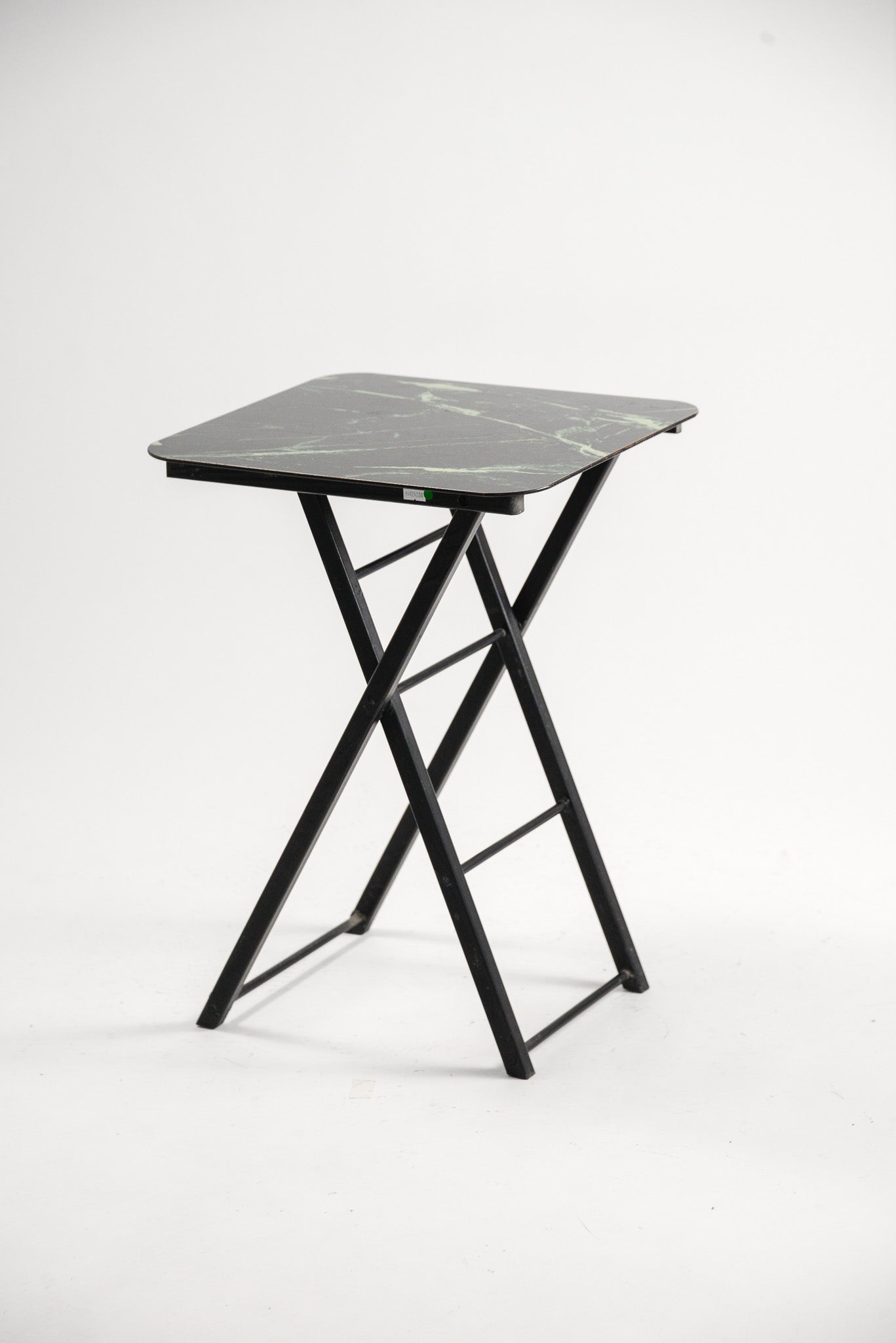 Folding Side Table Green & Black / 折りたたみ サイドテーブル (グリーン & 黒天板)