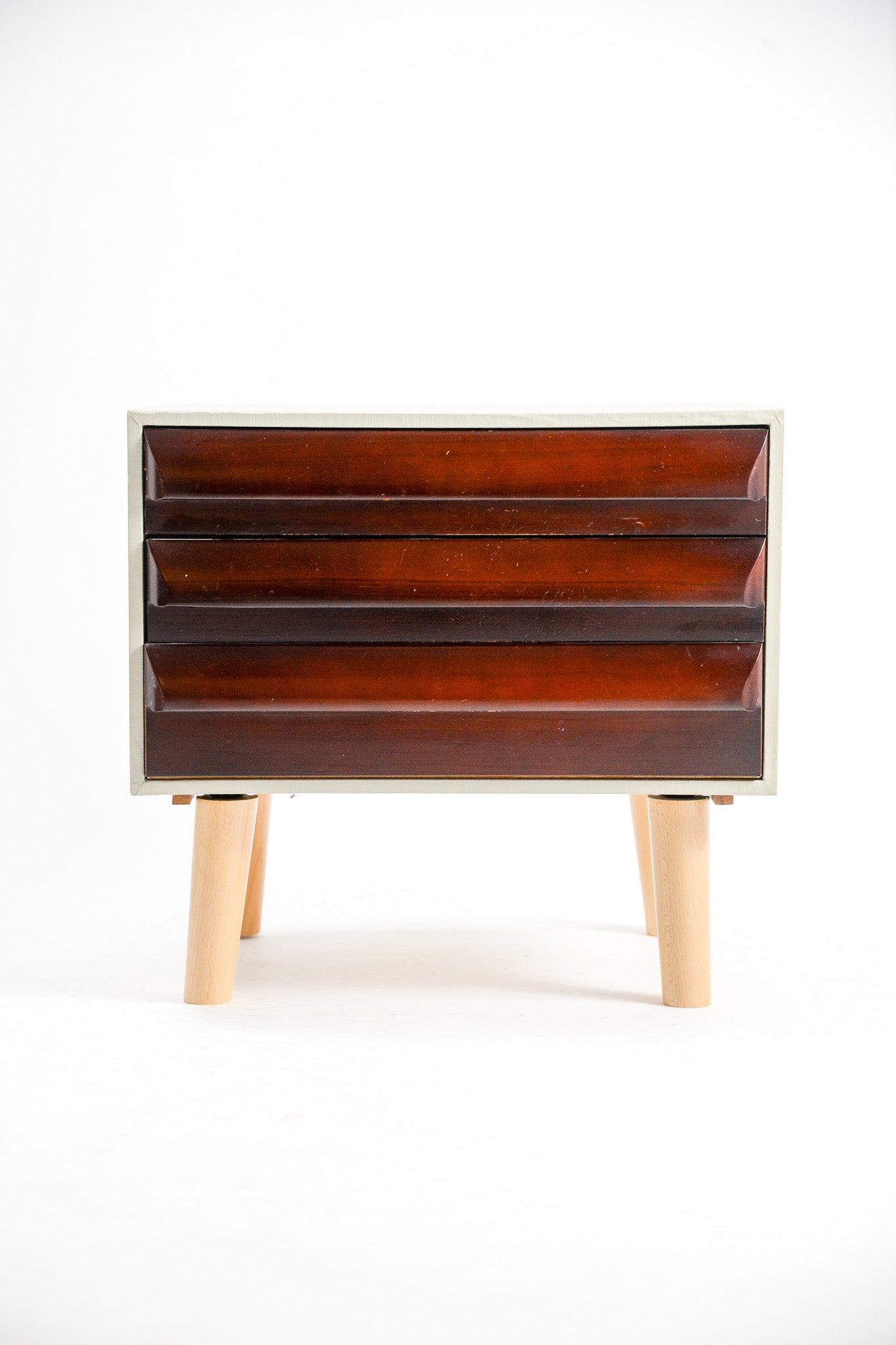 Wooden 3-Drawer Mini Cabinet / 木脚 3段ミニキャビネット