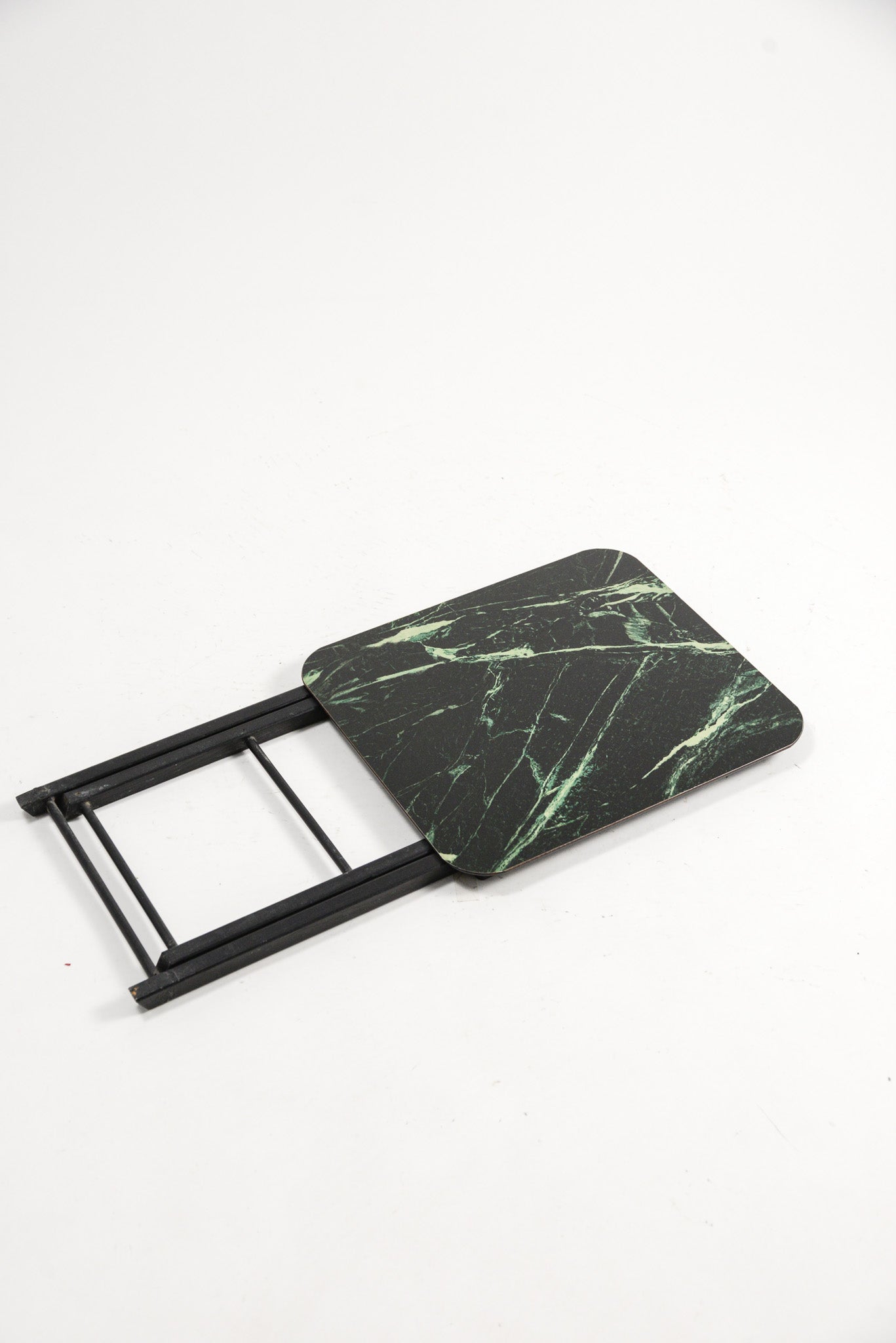 Folding Side Table Green & Black / 折りたたみ サイドテーブル (グリーン & 黒天板)