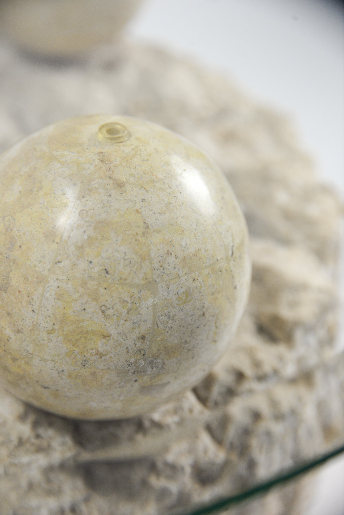 Glass Top Circle Side Table / ガラストップ サークルテーブル