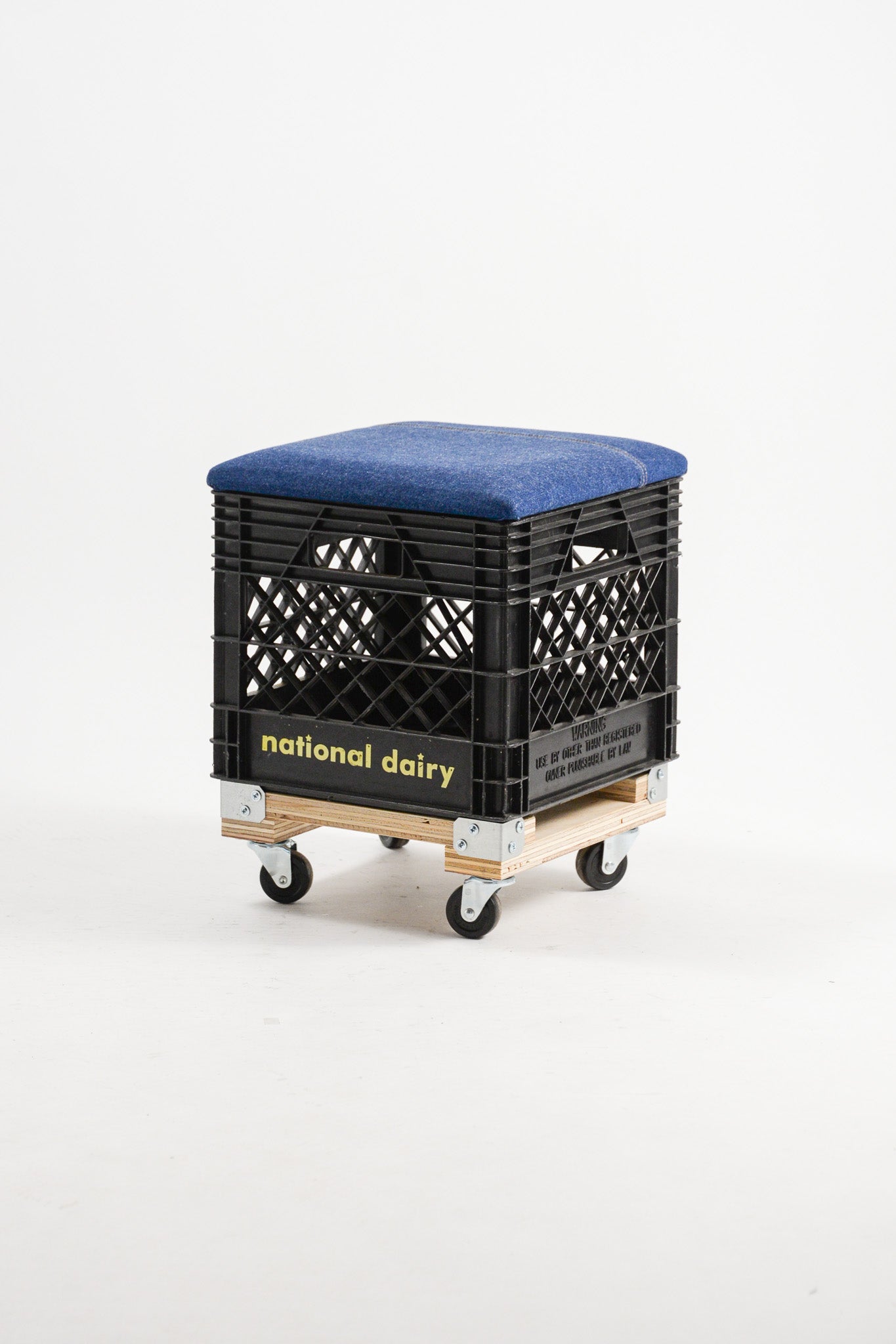 Caster Black Crate Stool / キャスター付きクレート(黒) スツール