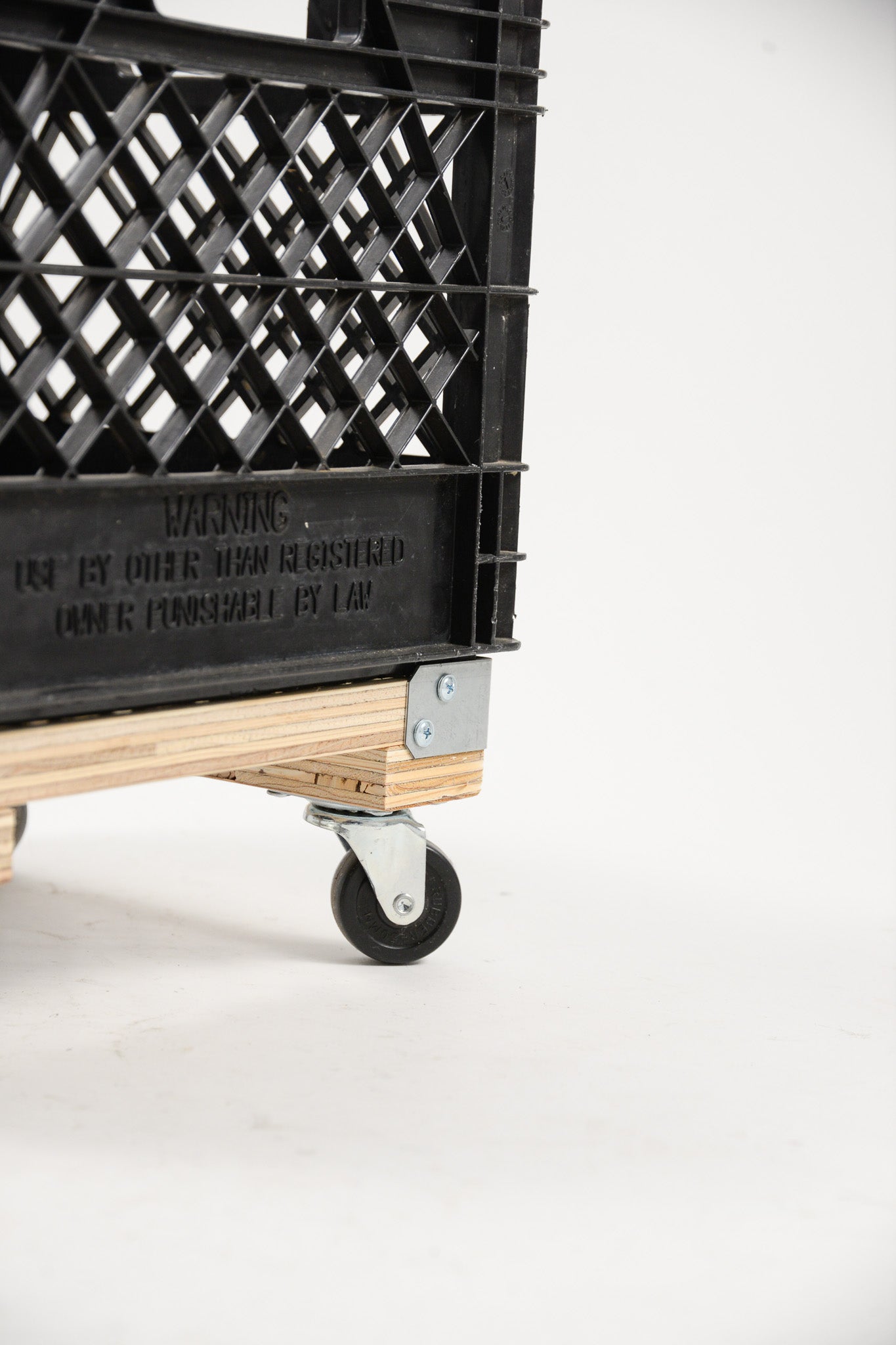 Caster Black Crate Stool / キャスター付きクレート(黒) スツール