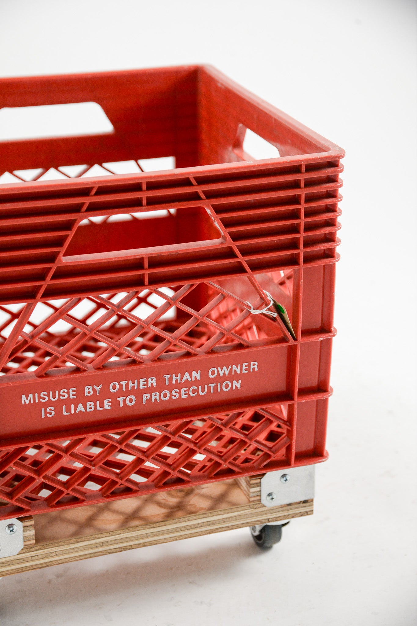 Caster Red Crate Stool / キャスター付きクレート(赤) スツール