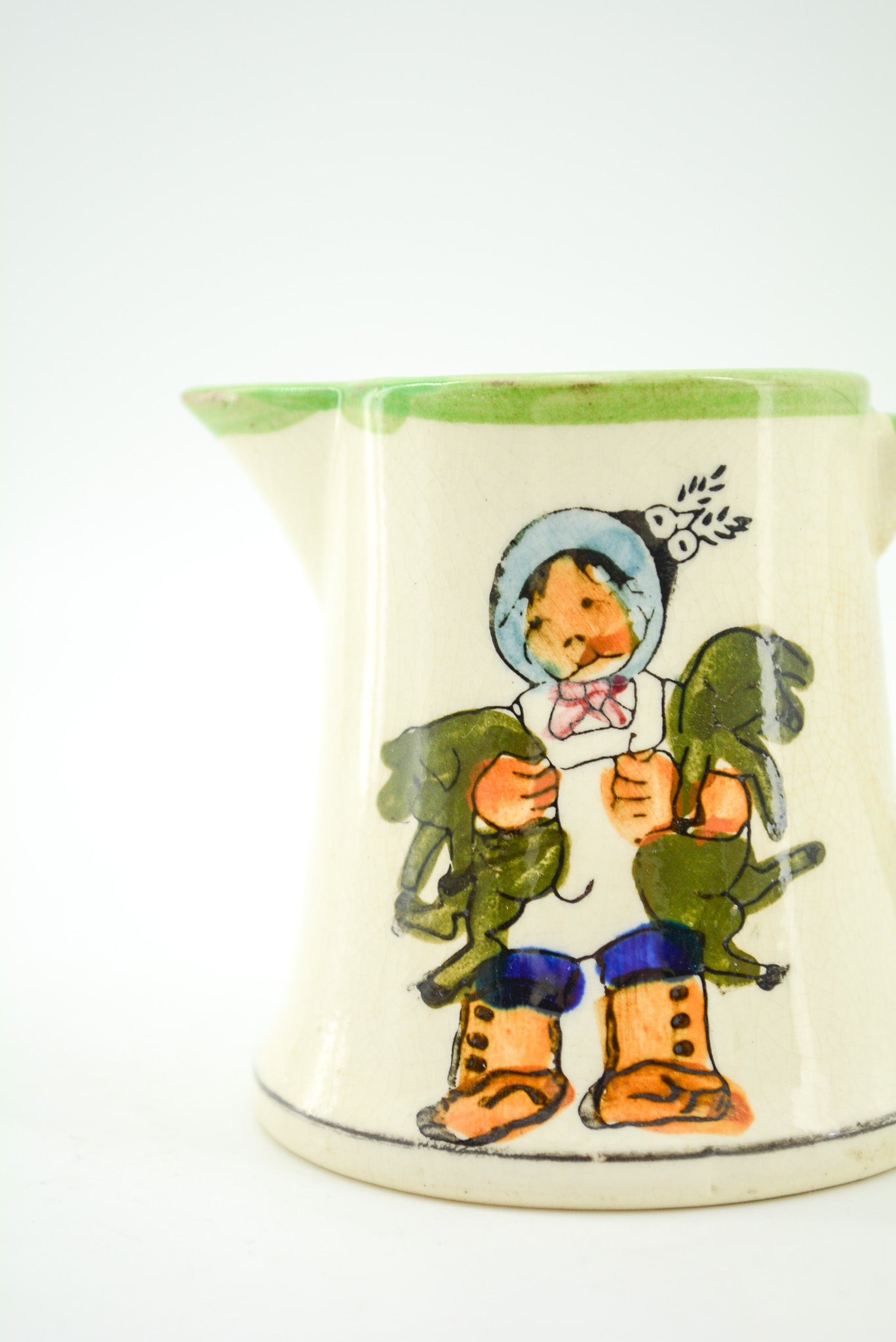 Small Creamer with Child and Lamb Illustration / 子供と子羊の小さなクリーマー