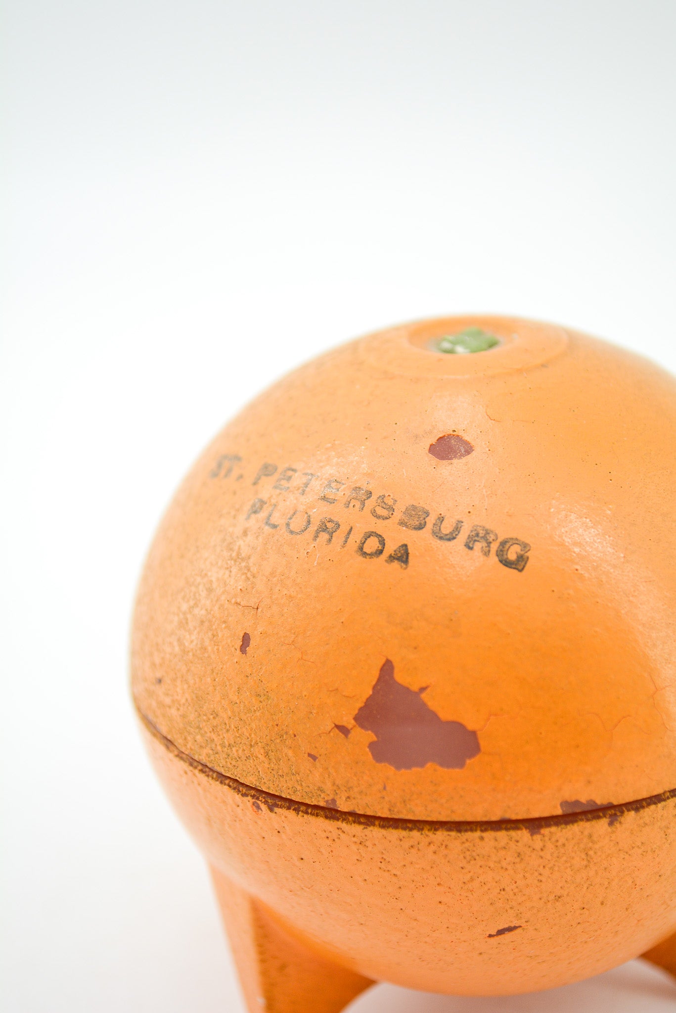 Orange Lidded Pot "St. Petersburg Florida" / オレンジ型 蓋付きポット