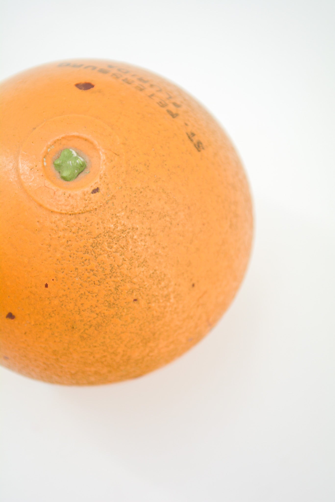 Orange Lidded Pot "St. Petersburg Florida" / オレンジ型 蓋付きポット