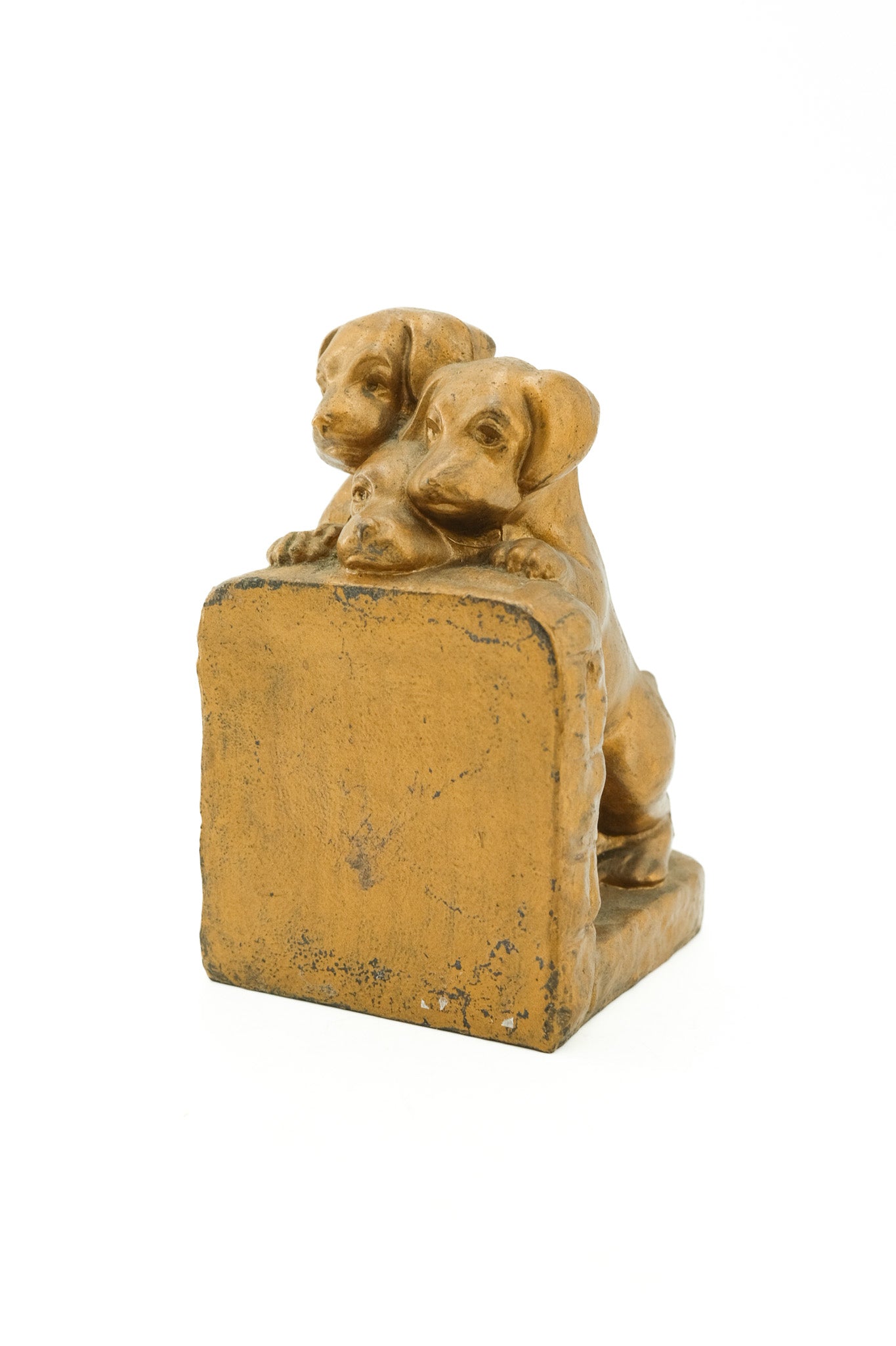 Three Puppies Metal Bookends / 3匹の子犬の金属製ブックエンド