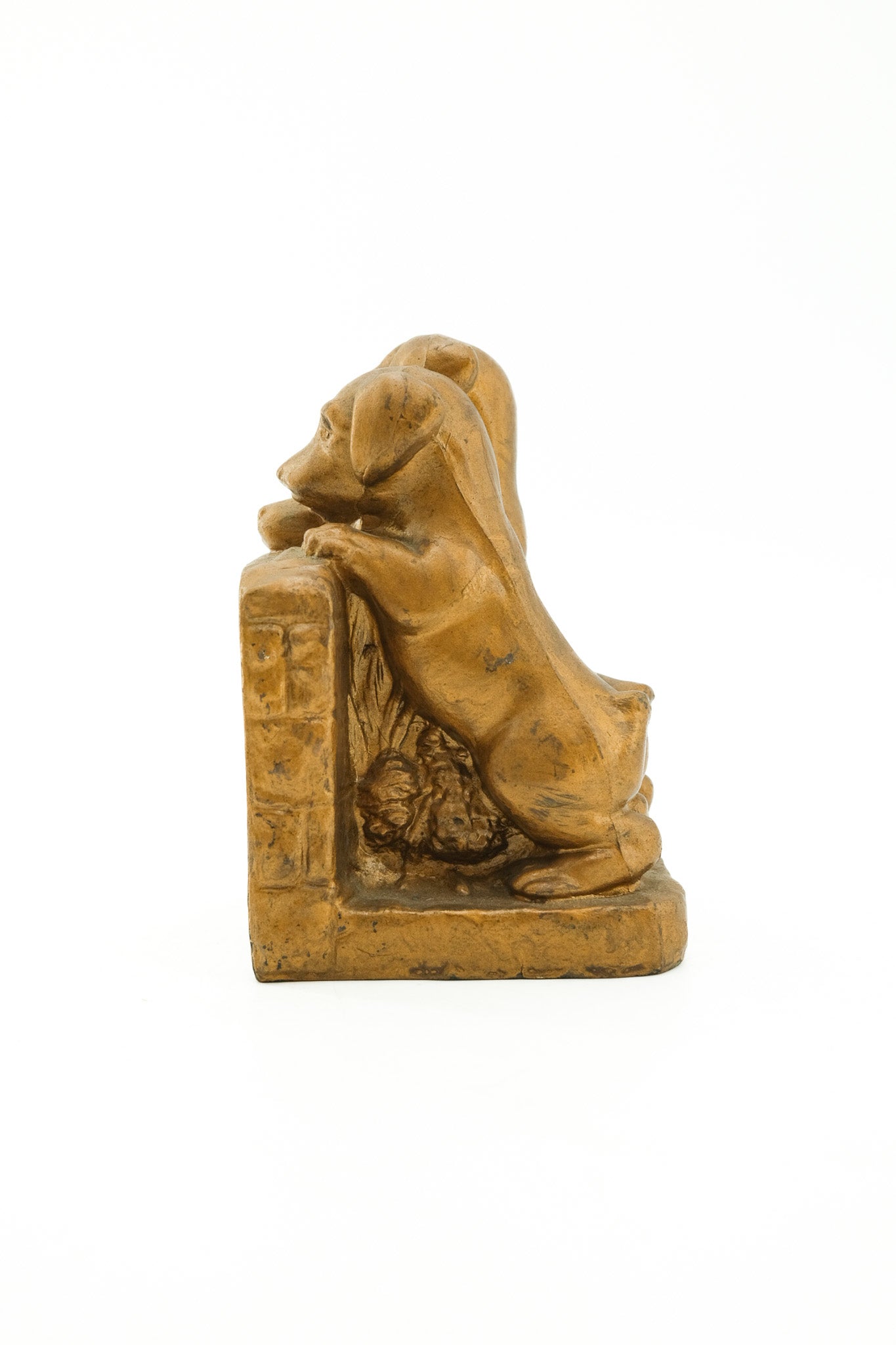 Three Puppies Metal Bookends / 3匹の子犬の金属製ブックエンド
