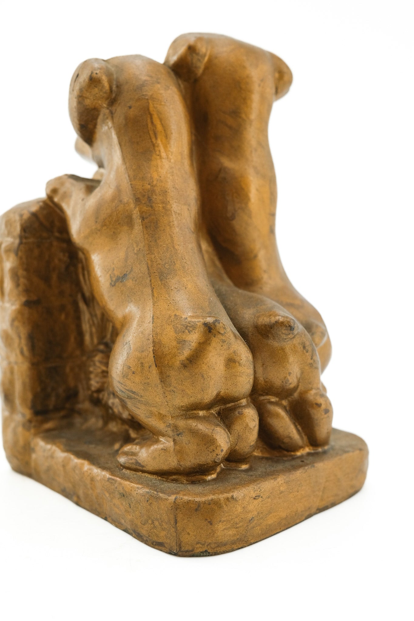 Three Puppies Metal Bookends / 3匹の子犬の金属製ブックエンド