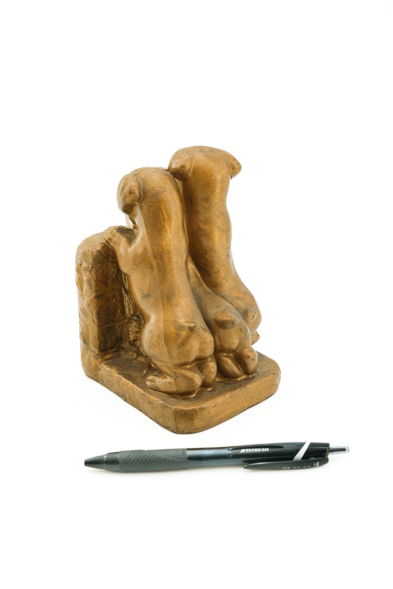 Three Puppies Metal Bookends / 3匹の子犬の金属製ブックエンド