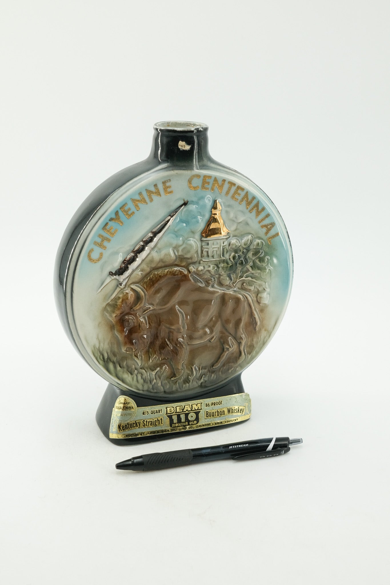 CHEYENNE CENTENNIAL Beam Decanter / ジムビーム シャイアン・センテニアル 陶器ボトル