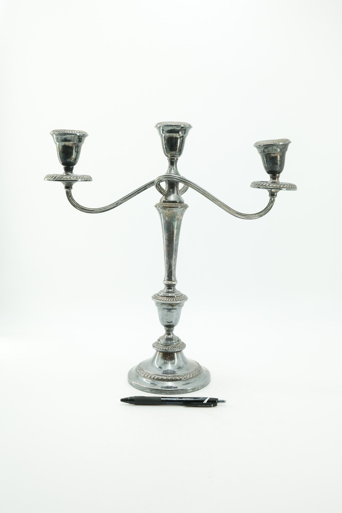 Gorham Silver-Plated 3-Light Candelabra / ゴーハム シルバープレート 3灯キャンドルスタンド