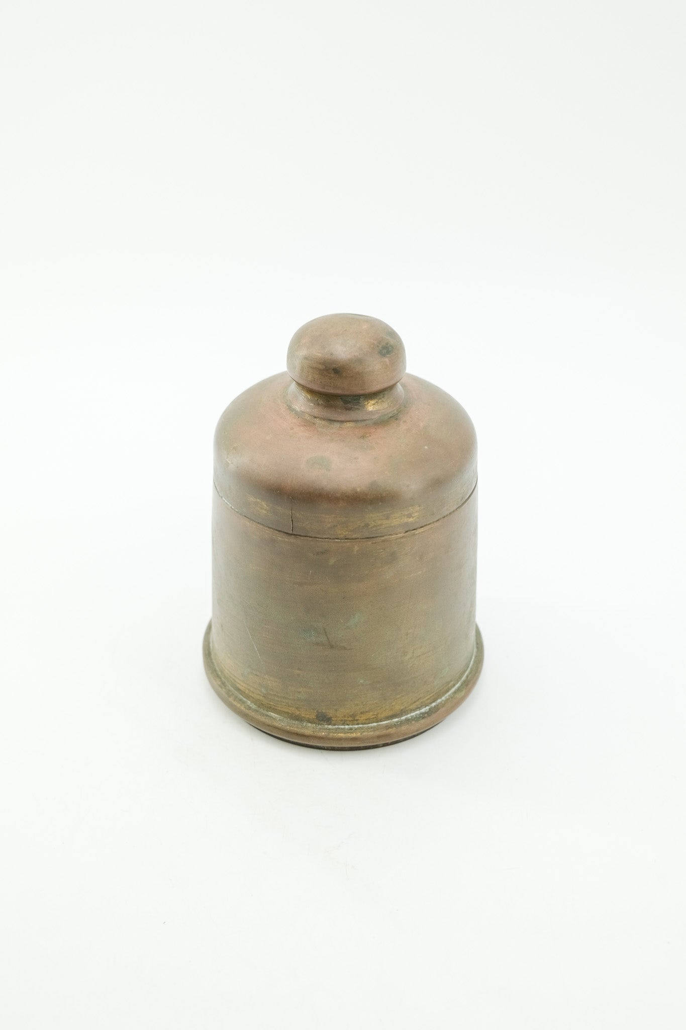 Brass lidded container / 真鍮製の蓋付きキャニスター