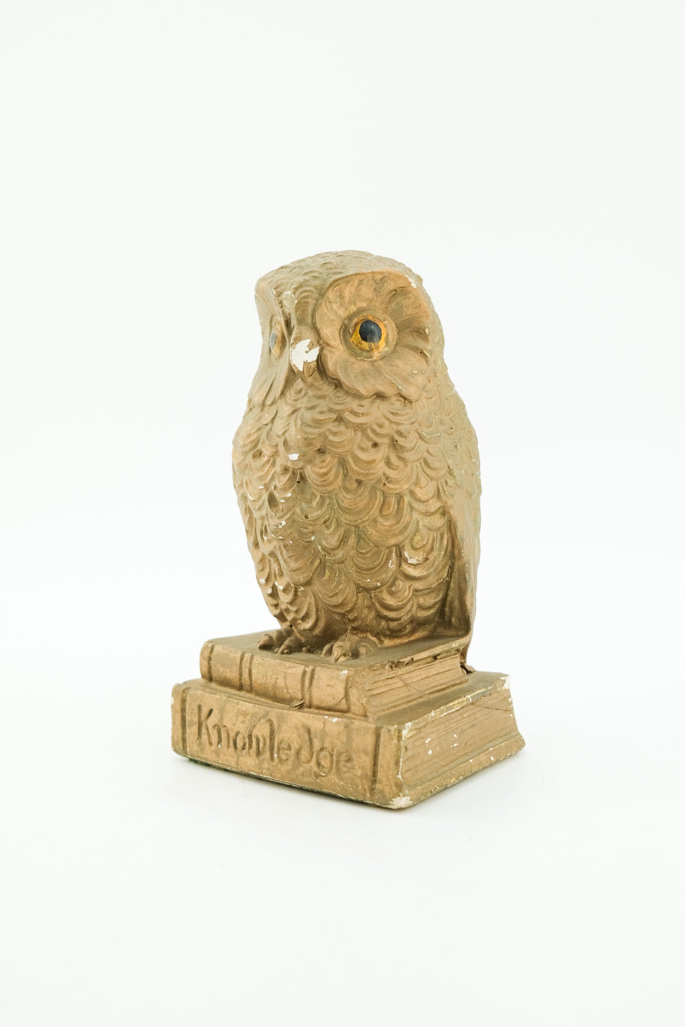 Vintage Owl Bookend "Knowledge"/ 知的なフクロウのブックエンド