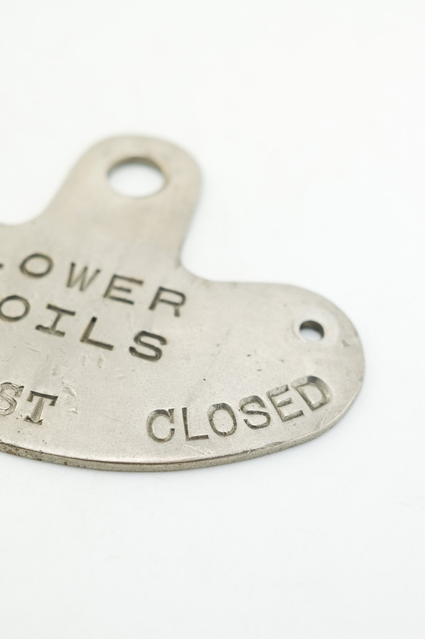 Vintage Metal Plate "LOWER COILS" / ヴィンテージ メタルプレート