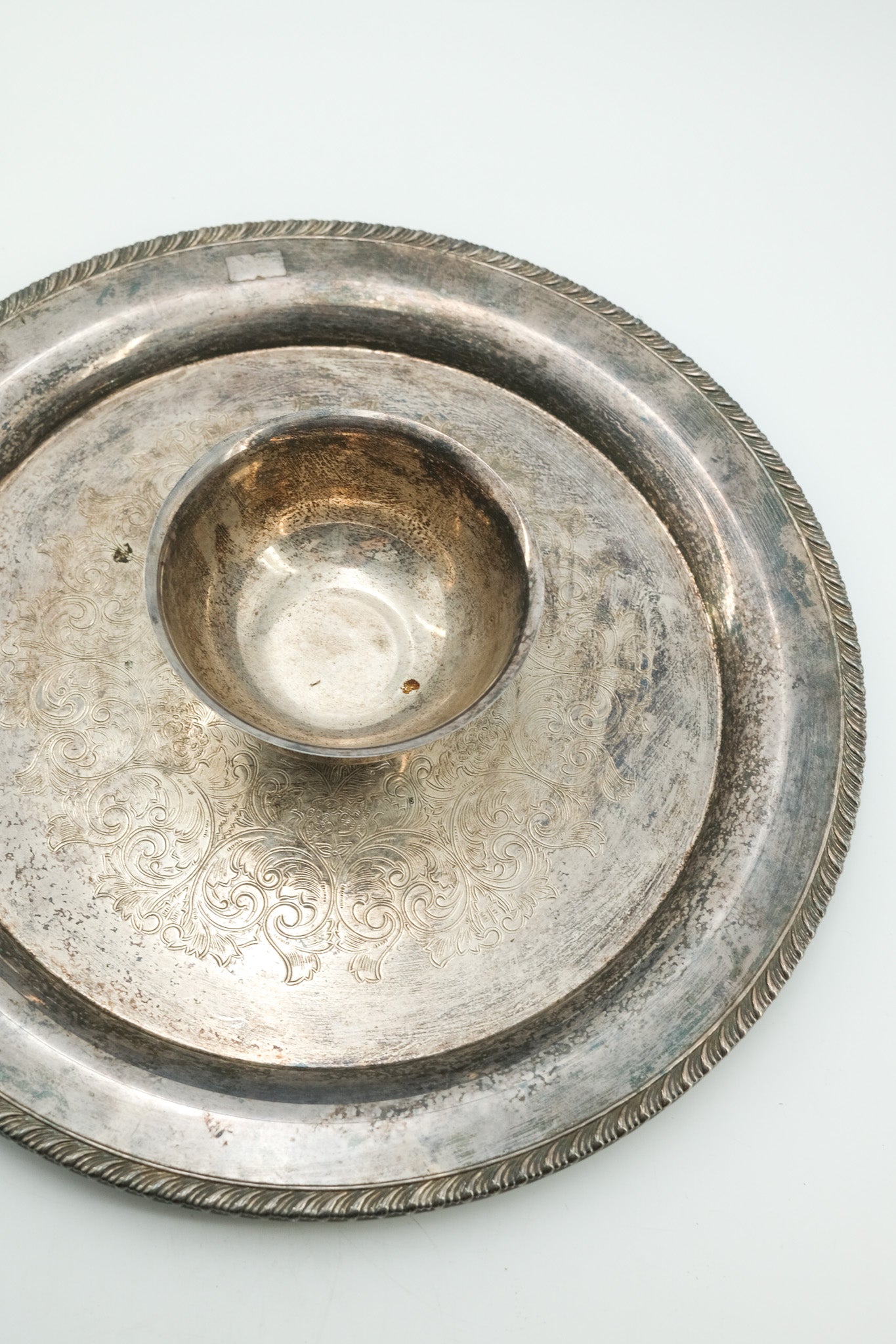 WM. A. ROGERS & Silver Plate Chip & Dip Dish / シルバープレート チップ＆ディップ ディッシュ