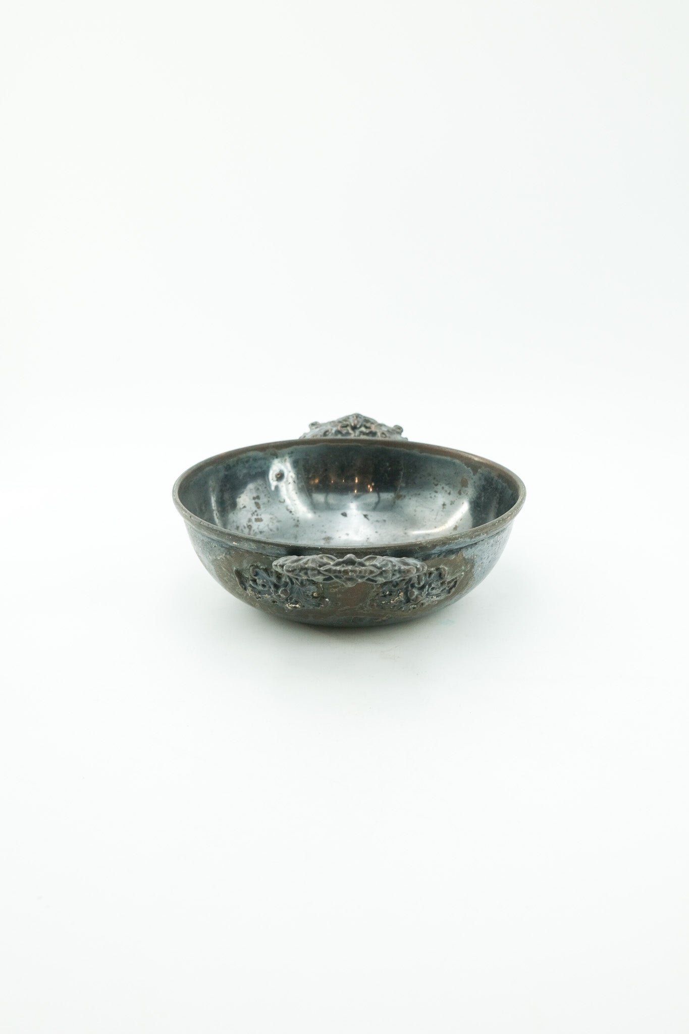 Silver Plated Serving Bowl with Copper Bleeding / シルバープレート サービングボウル