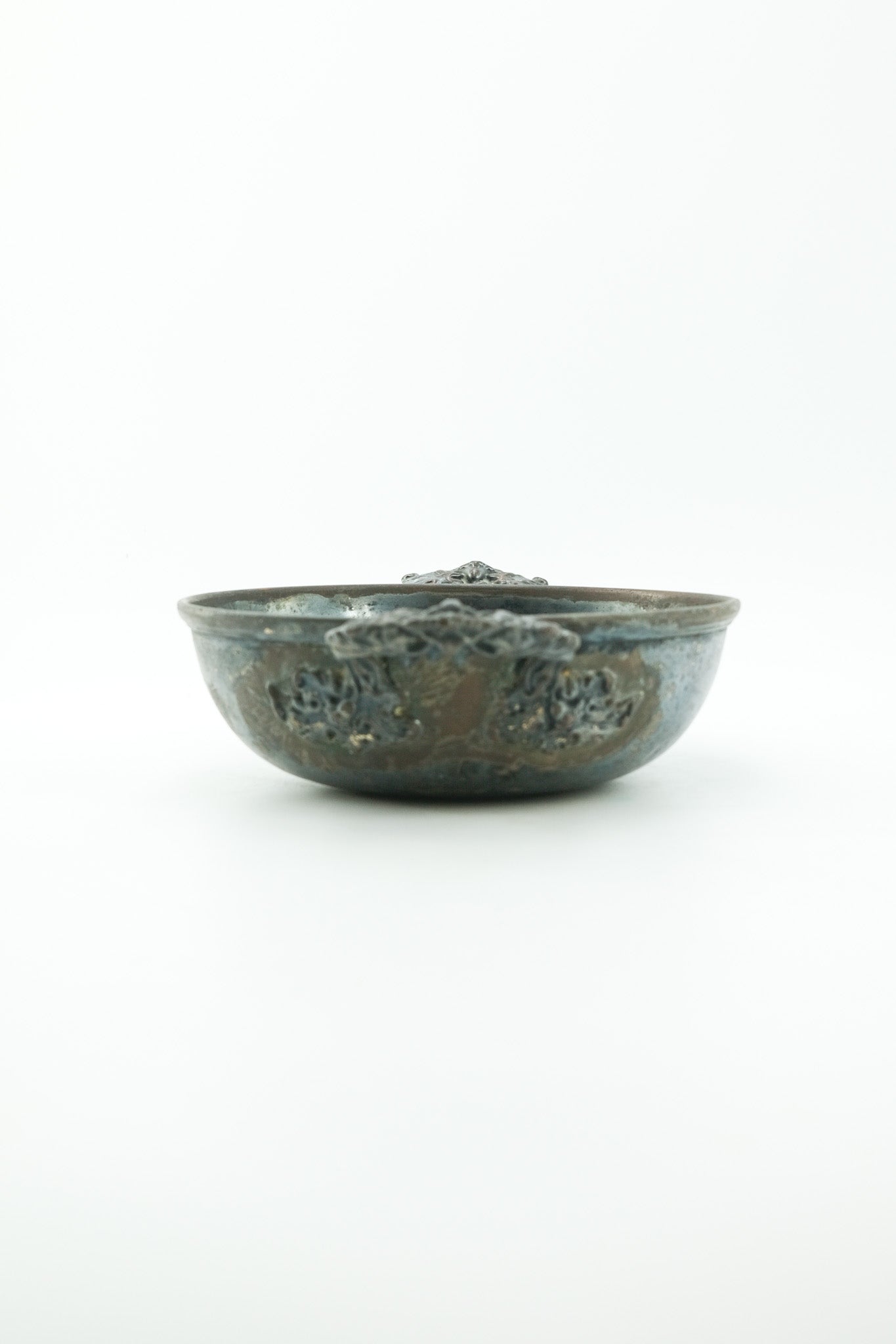 Silver Plated Serving Bowl with Copper Bleeding / シルバープレート サービングボウル