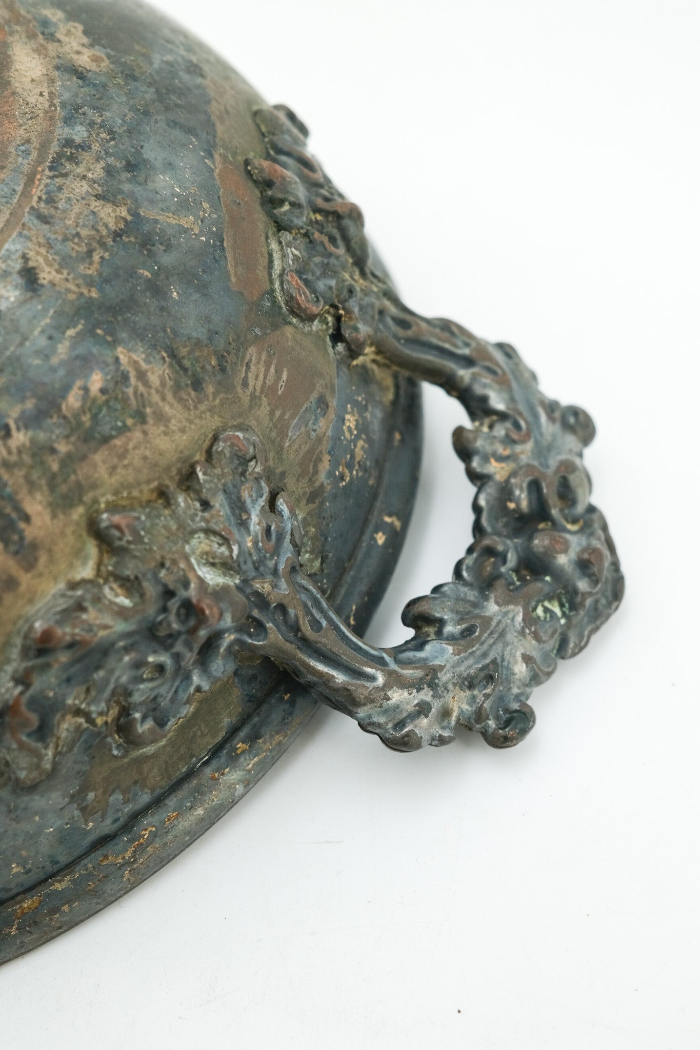 Silver Plated Serving Bowl with Copper Bleeding / シルバープレート サービングボウル