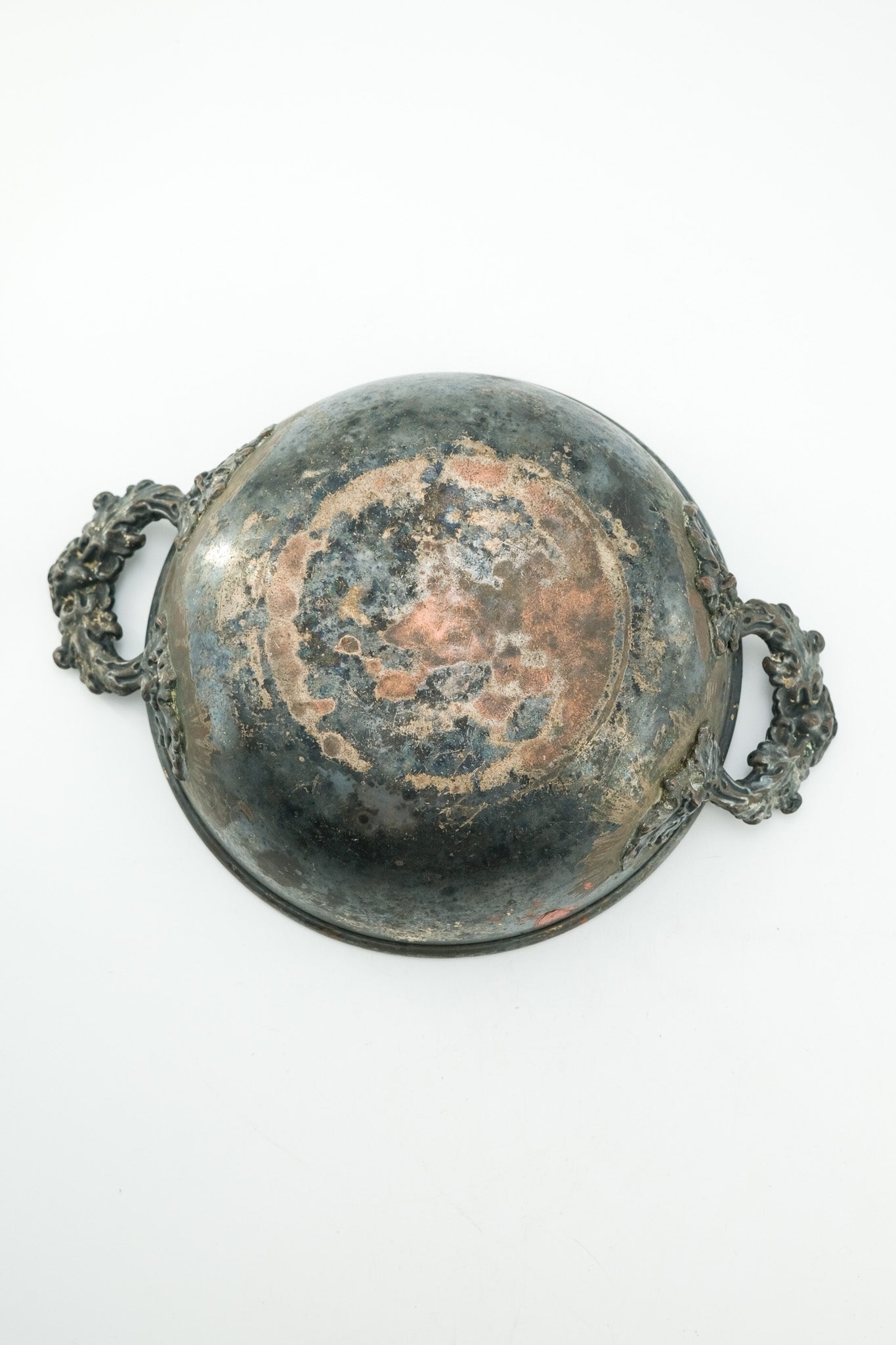Silver Plated Serving Bowl with Copper Bleeding / シルバープレート サービングボウル