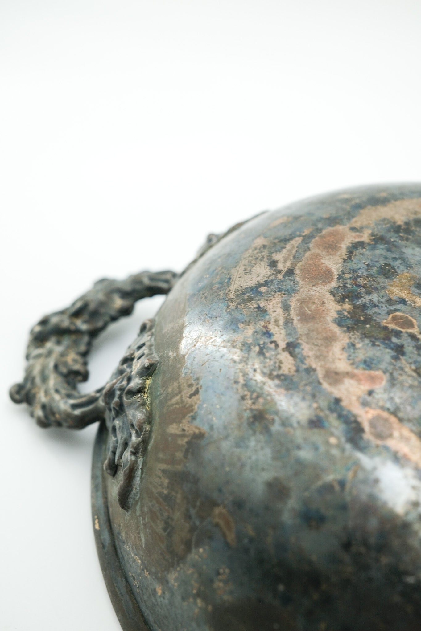 Silver Plated Serving Bowl with Copper Bleeding / シルバープレート サービングボウル