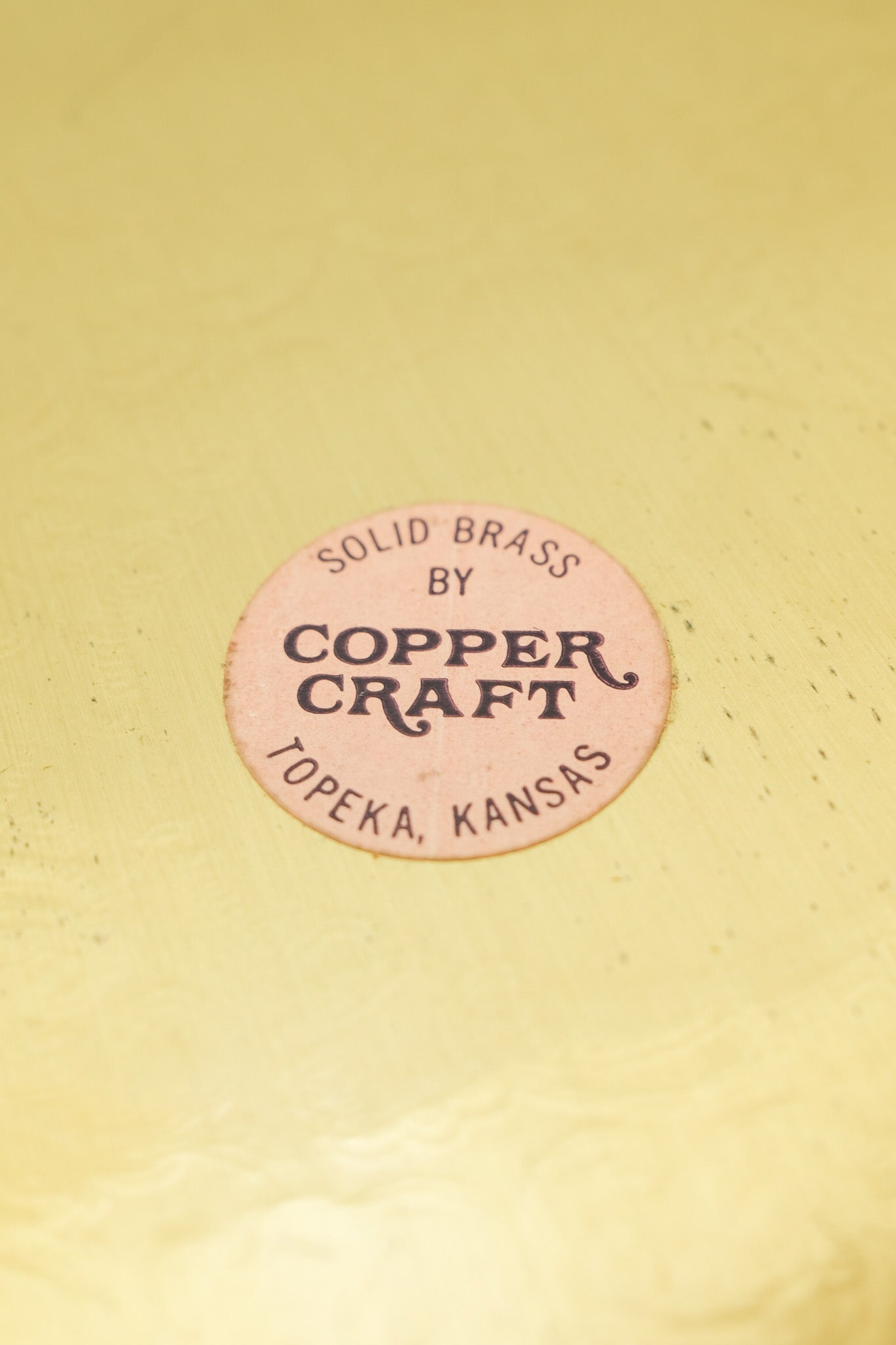 Solid Brass Etched Round Tray / 真鍮製 エッチング ラウンドトレイ
