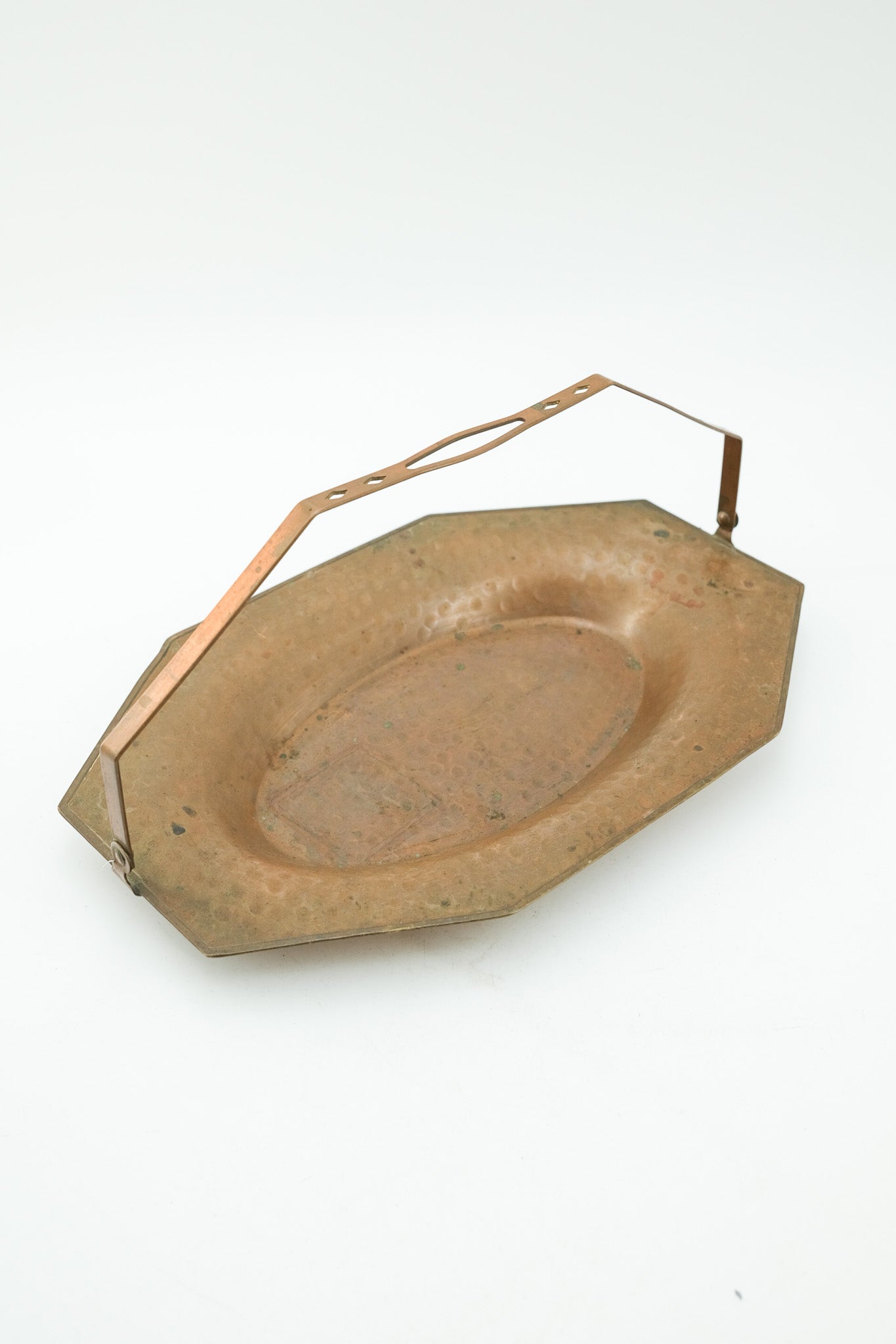 Hammered Copper Tray with Handle / 槌目調 銅製ハンドル付きトレイ
