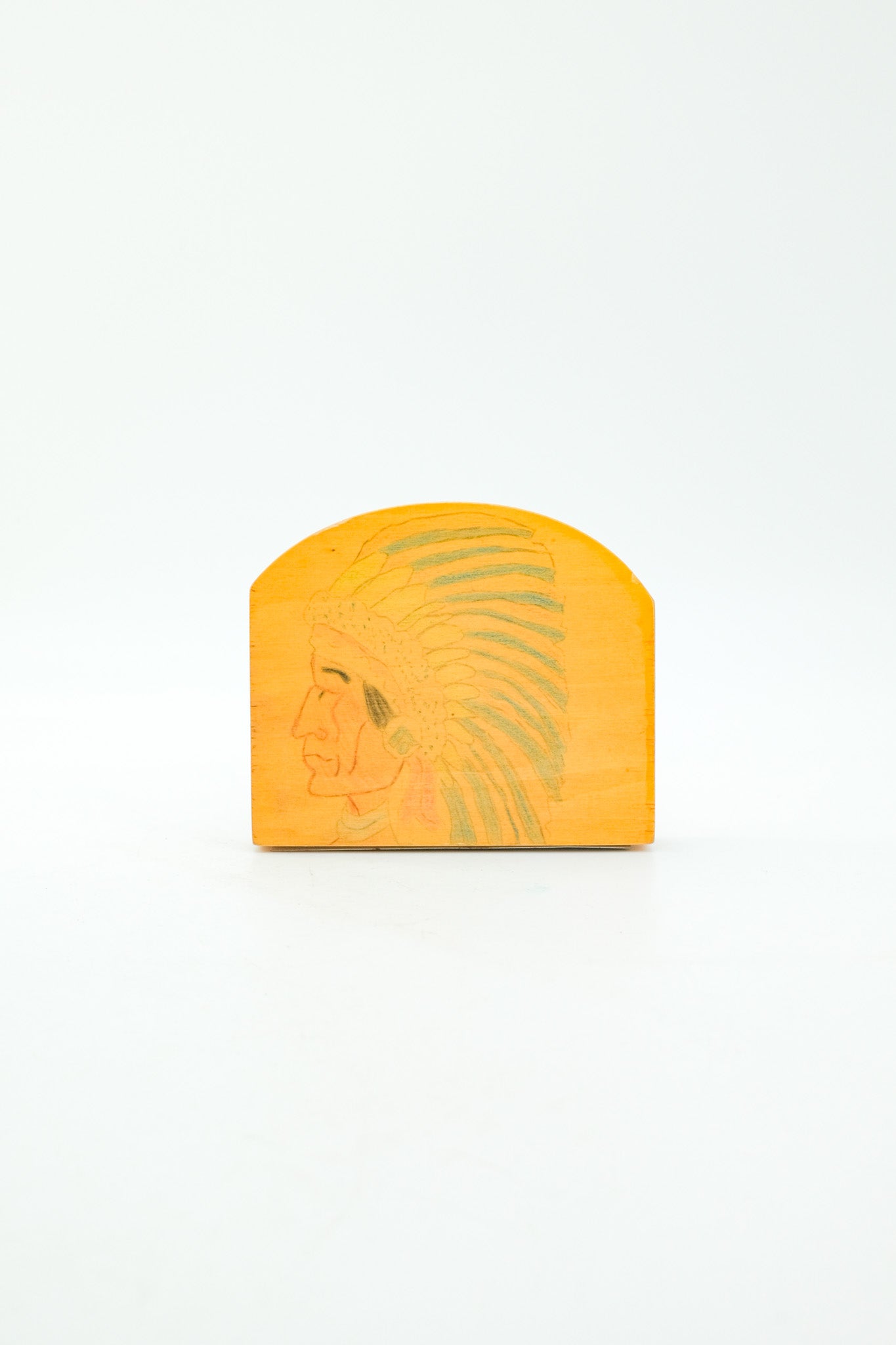 Native American Motif Wood Bookends / ネイティブアメリカンモチーフ ウッドブックエンド