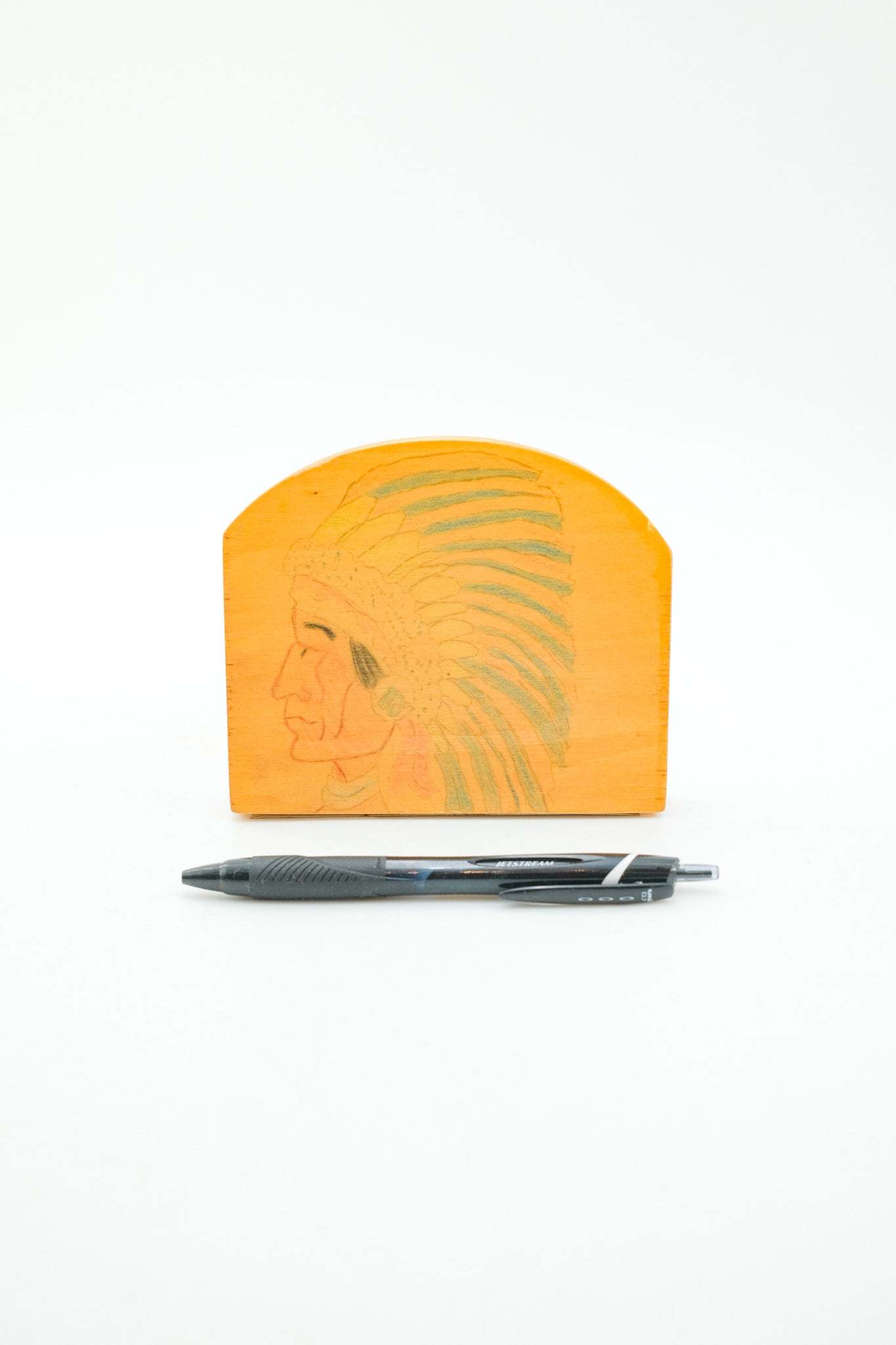 Native American Motif Wood Bookends / ネイティブアメリカンモチーフ ウッドブックエンド