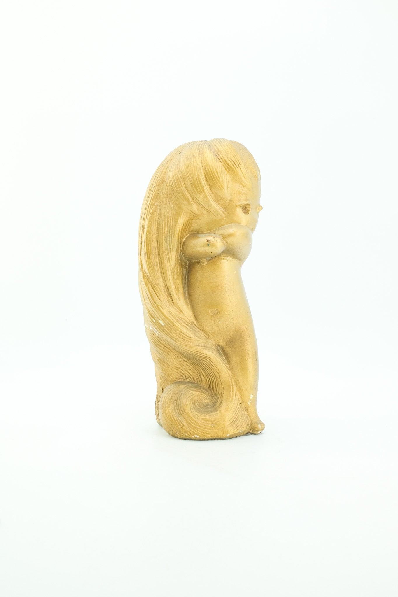 Vintage Chalkware Girl Statue / ヴィンテージ チョークウェア ガール スタチュー