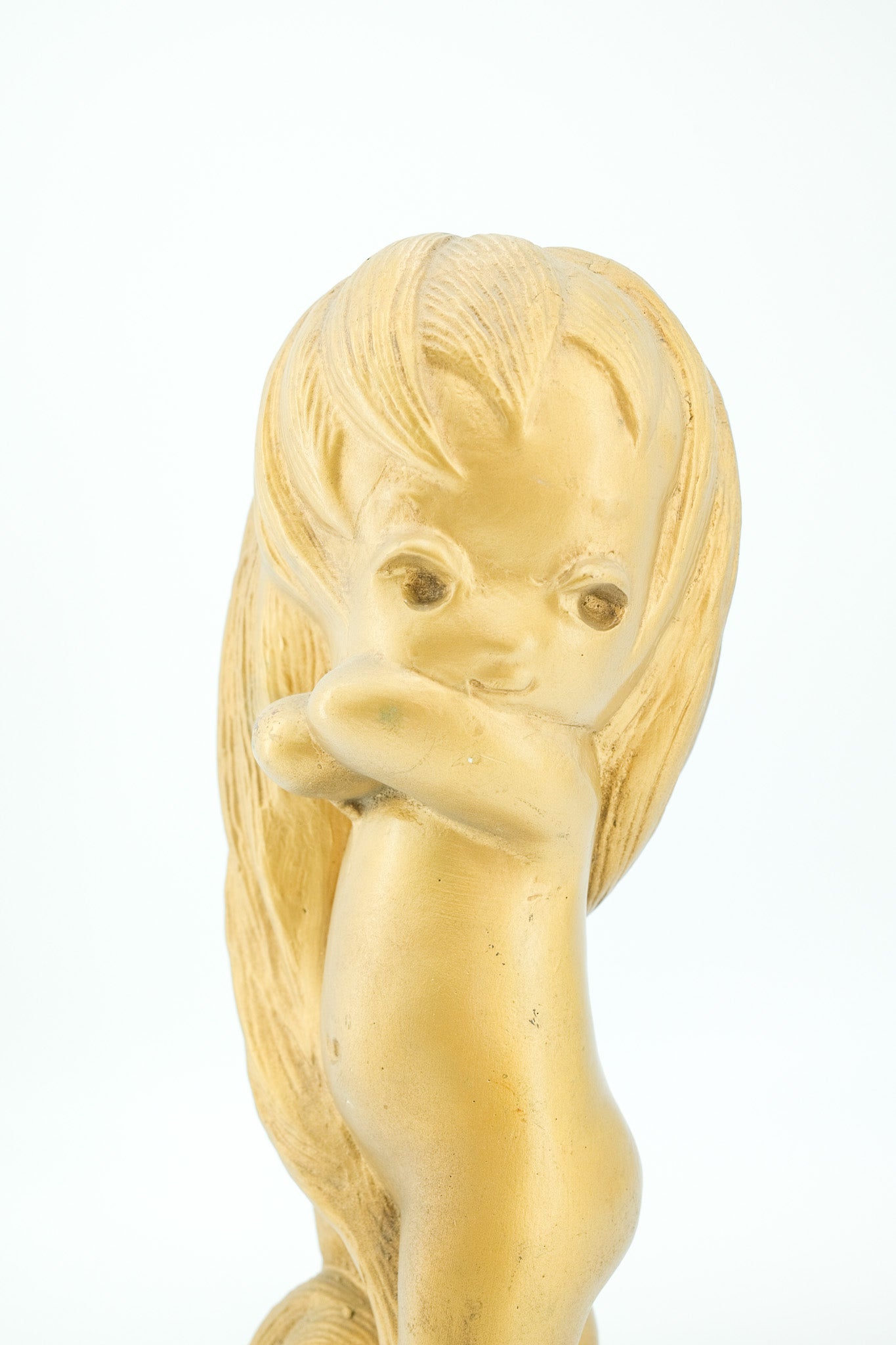 Vintage Chalkware Girl Statue / ヴィンテージ チョークウェア ガール スタチュー