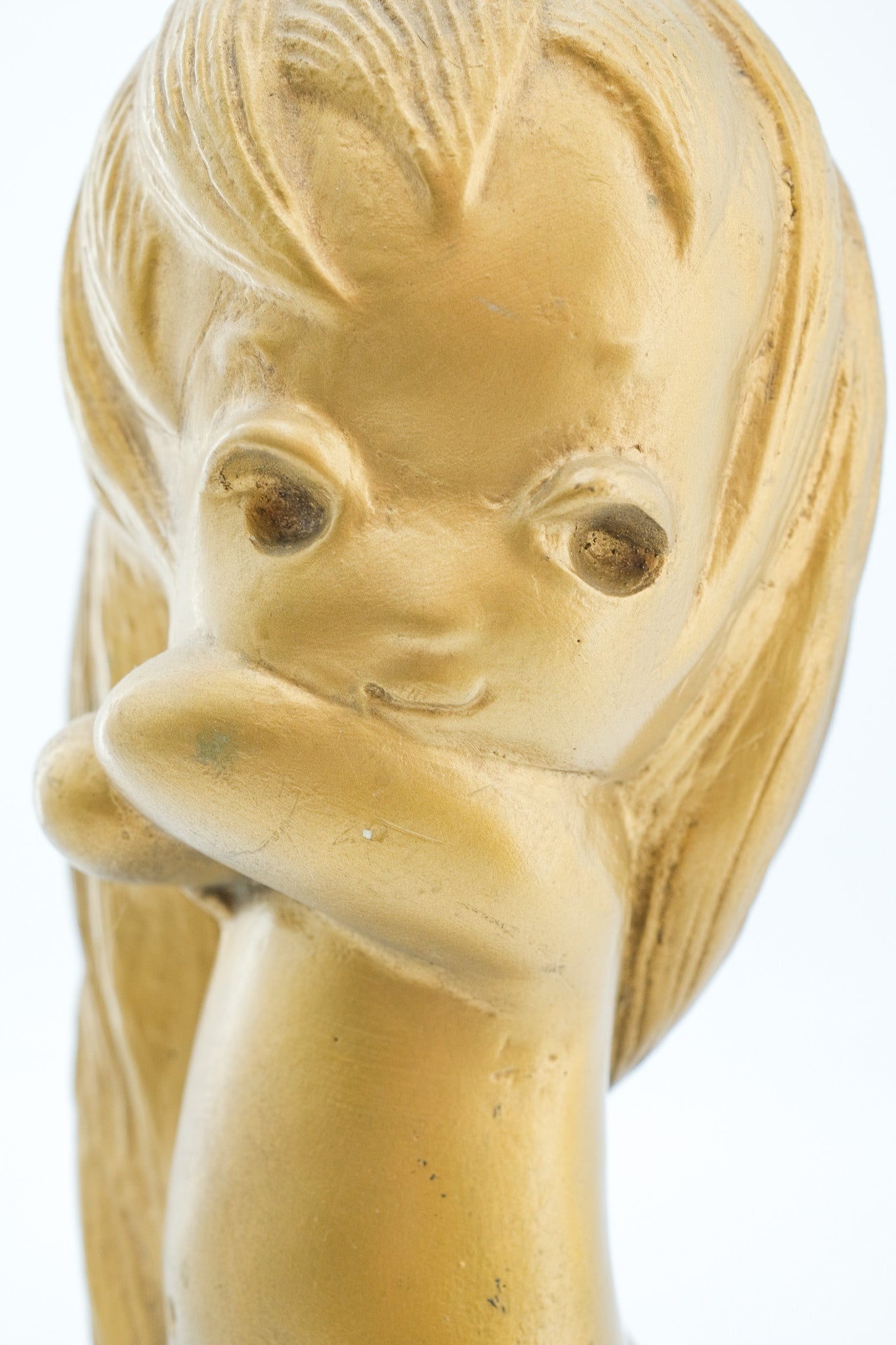 Vintage Chalkware Girl Statue / ヴィンテージ チョークウェア ガール スタチュー