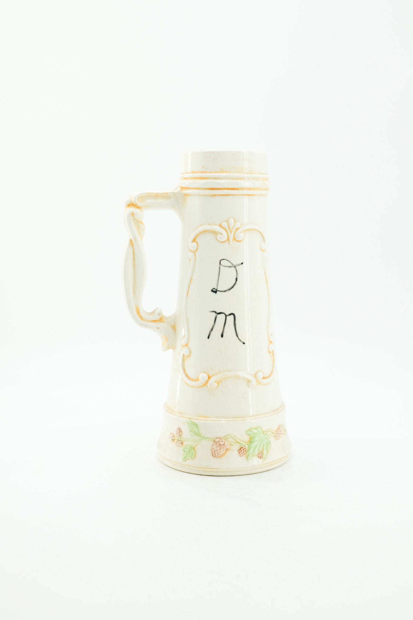 Vintage Ceramic Pitcher with Baker Relief / 陶器の水さし（パン職人レリーフ）