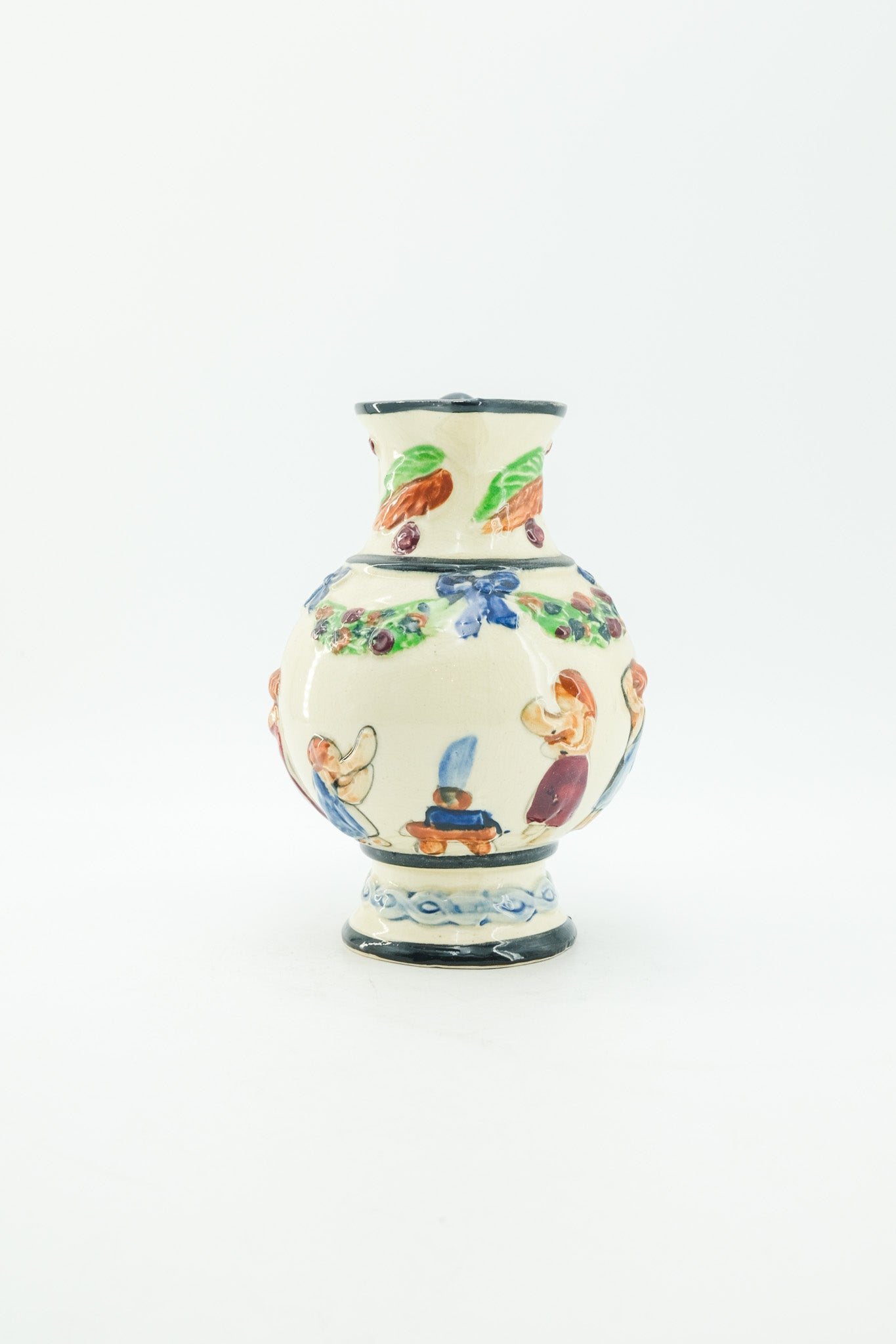 Vintage Ceramic Pitcher with Twisted Handle / ヴィンテージ