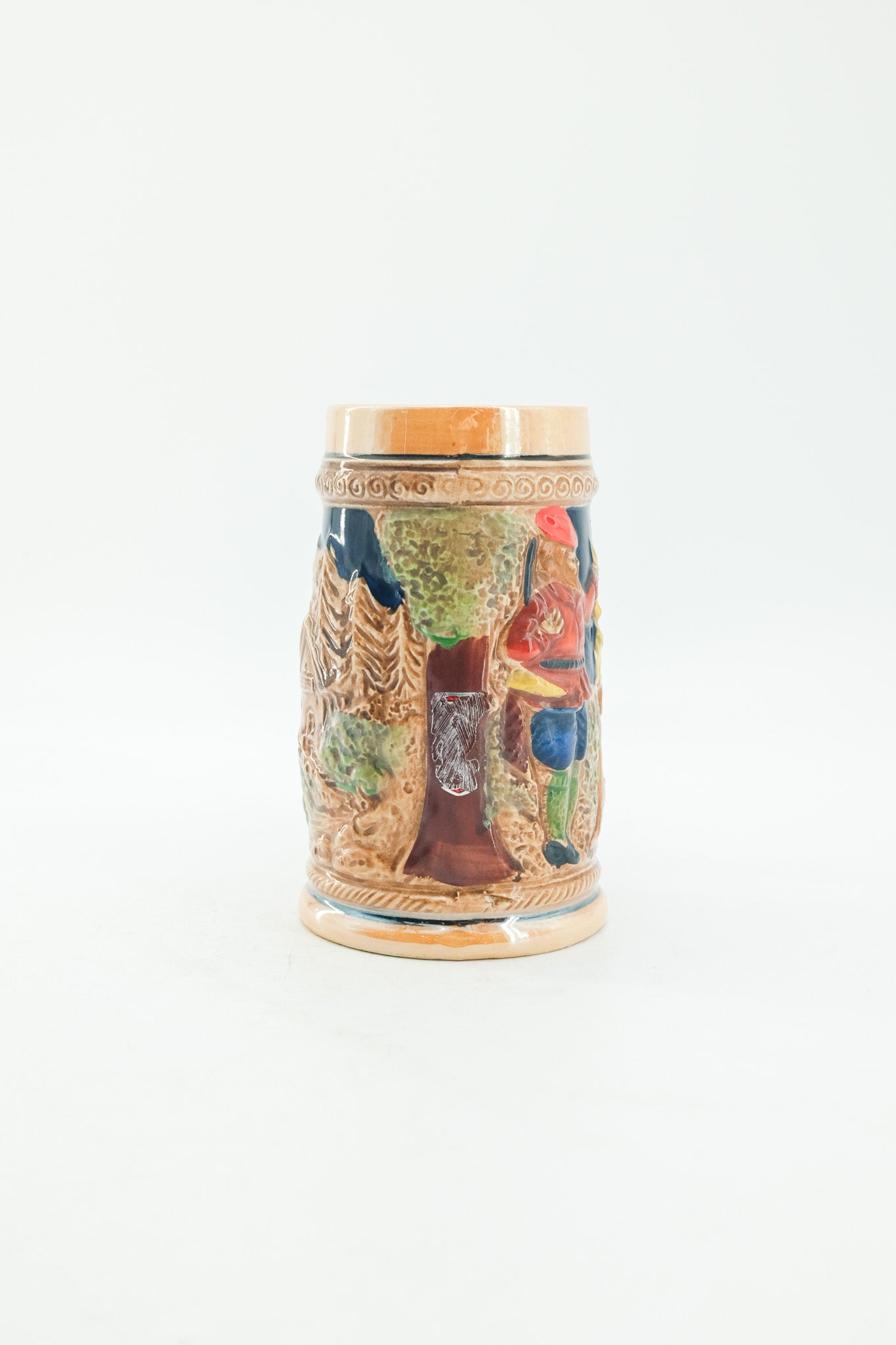 Vintage Beer Stein Mug with Paris Sticker / ヴィンテージ ビアジョッキ型マグカップ（パリステッカー）