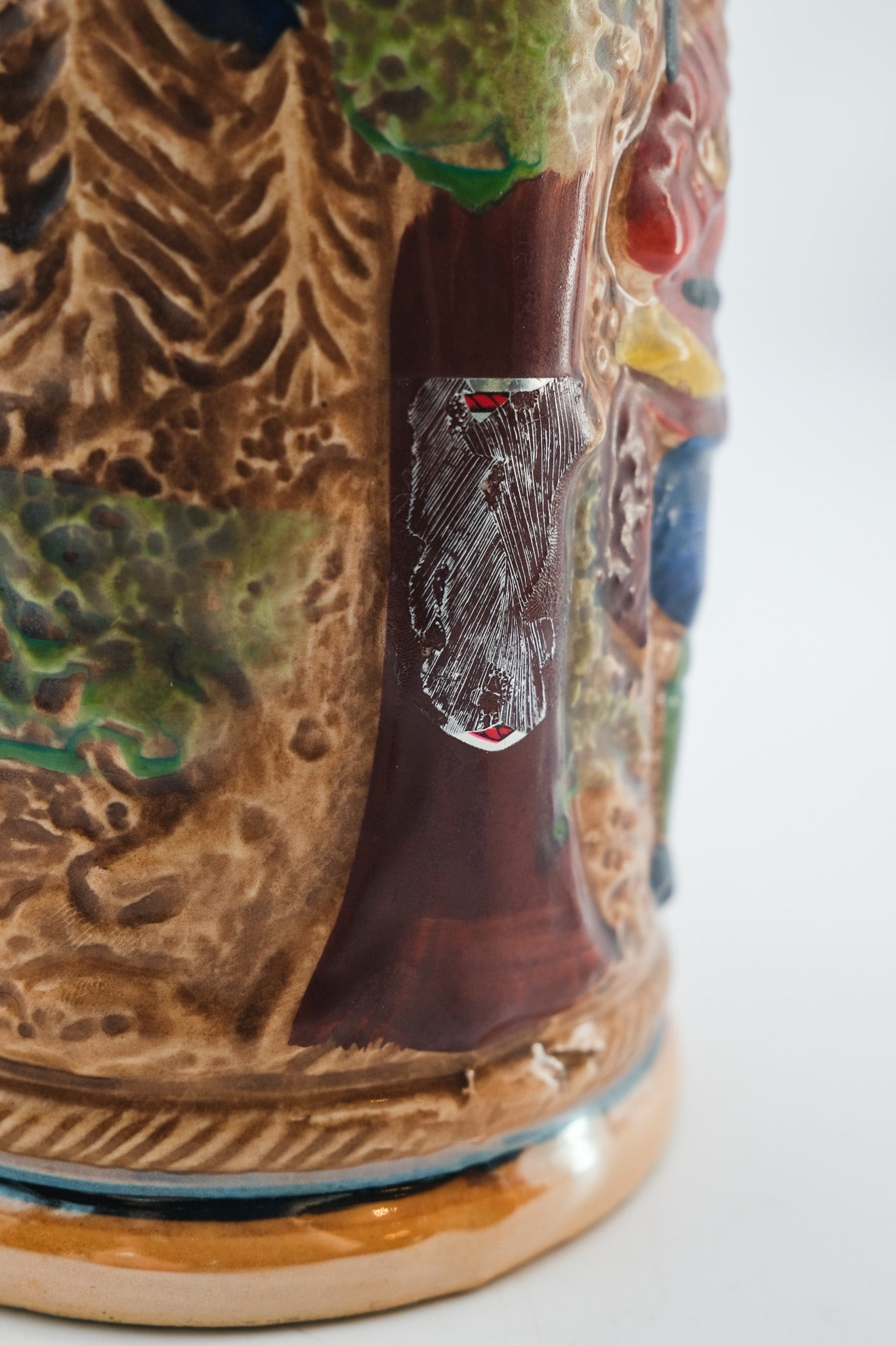 Vintage Beer Stein Mug with Paris Sticker / ヴィンテージ ビアジョッキ型マグカップ（パリステッカー）
