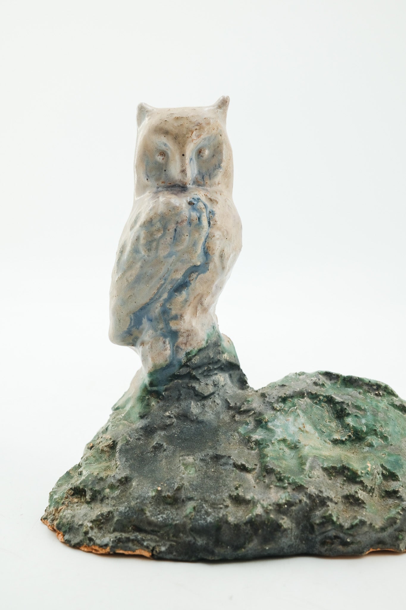 Ceramic Owl Bookend / 陶器製 フクロウのブックエンド